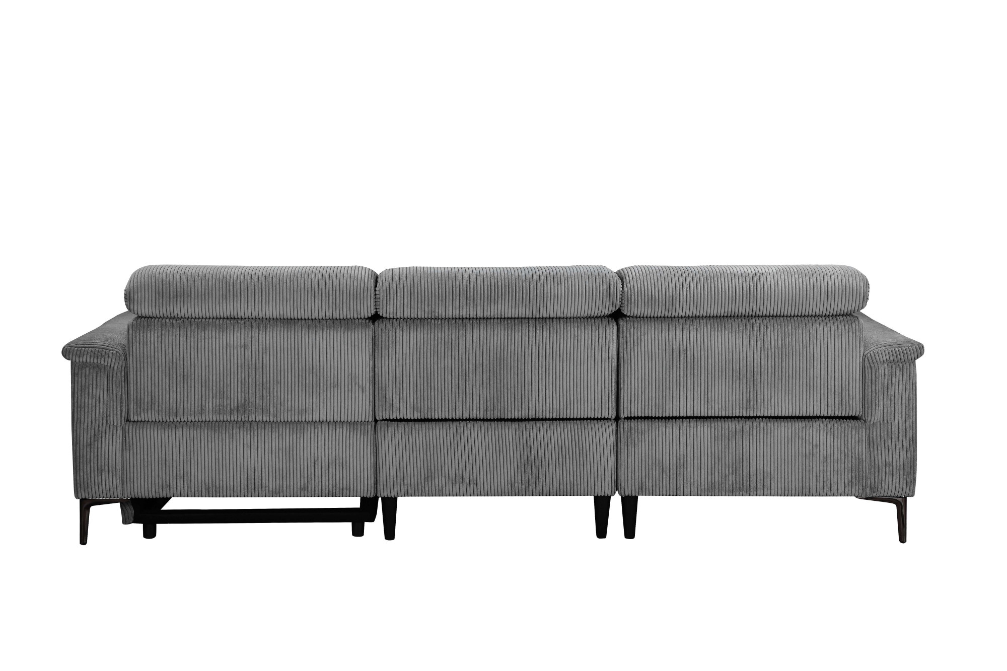 Places of Style Ecksofa »Lund in Cord, L-Form, 261 cm, manuelle und elektr. Relaxfunktion,«, USB-A und Kopfteilverstellung