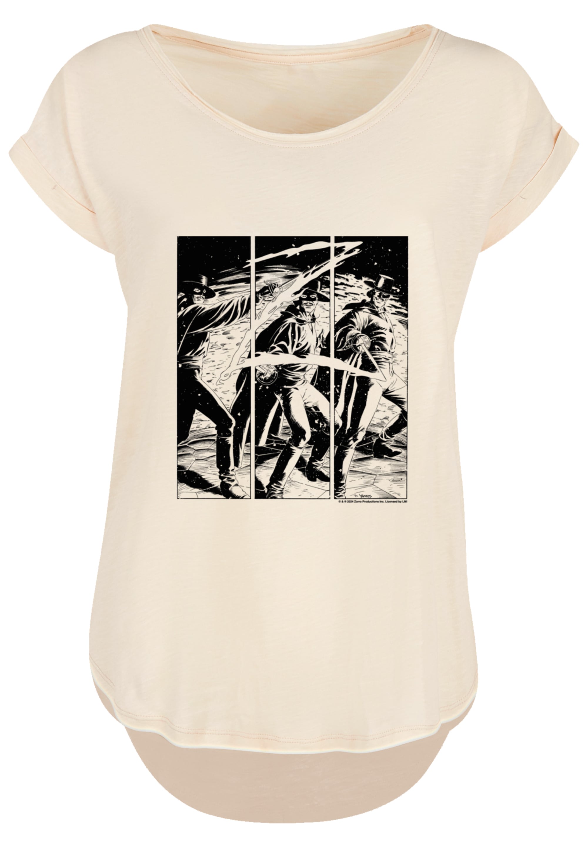F4NT4STIC T-Shirt »Zorro Mark Of Zorro Comic Strip Art«, Premium Qualität