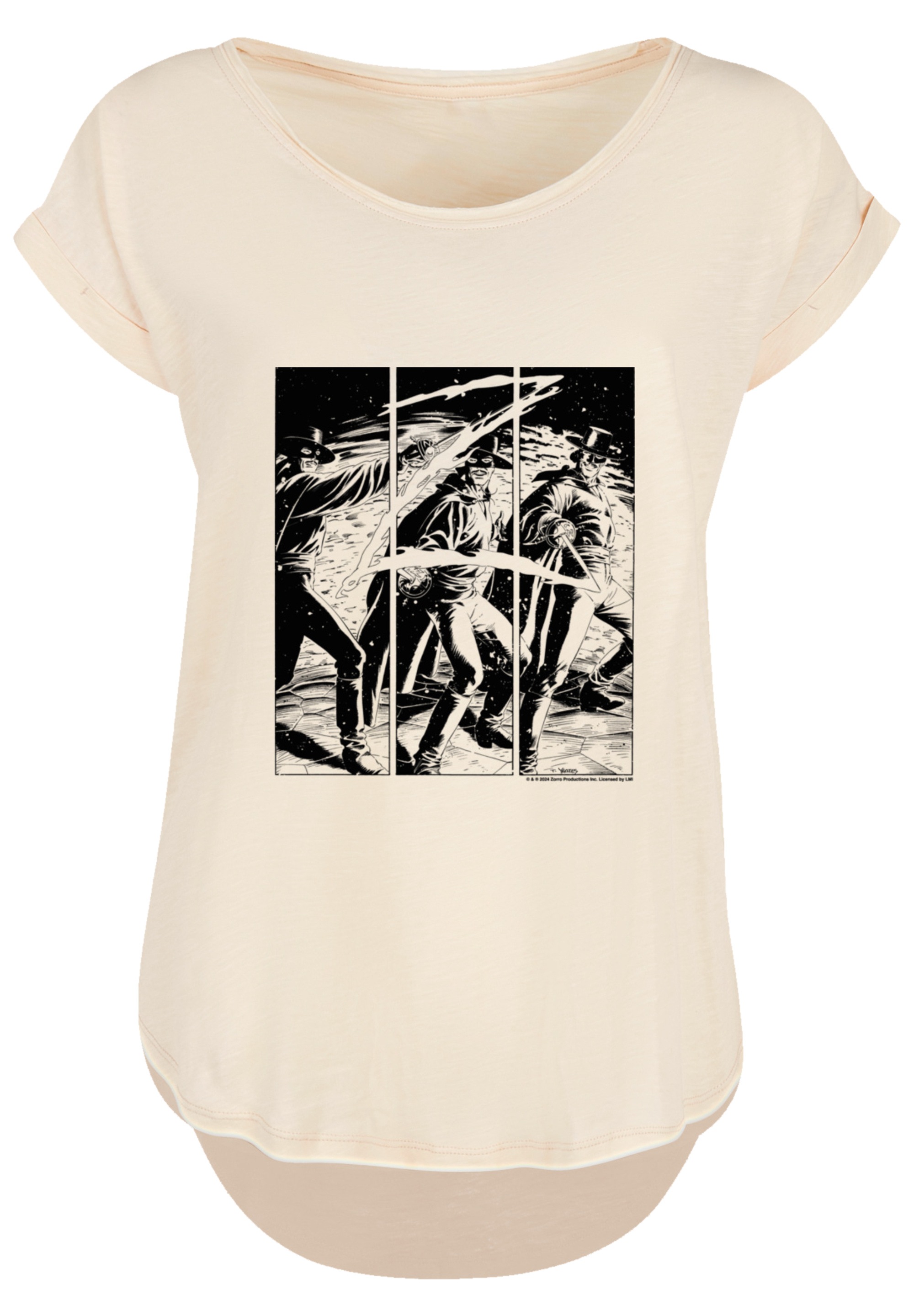 F4NT4STIC T-Shirt "Zorro Mark Of Zorro Comic Strip Art", Premium Qualität günstig online kaufen