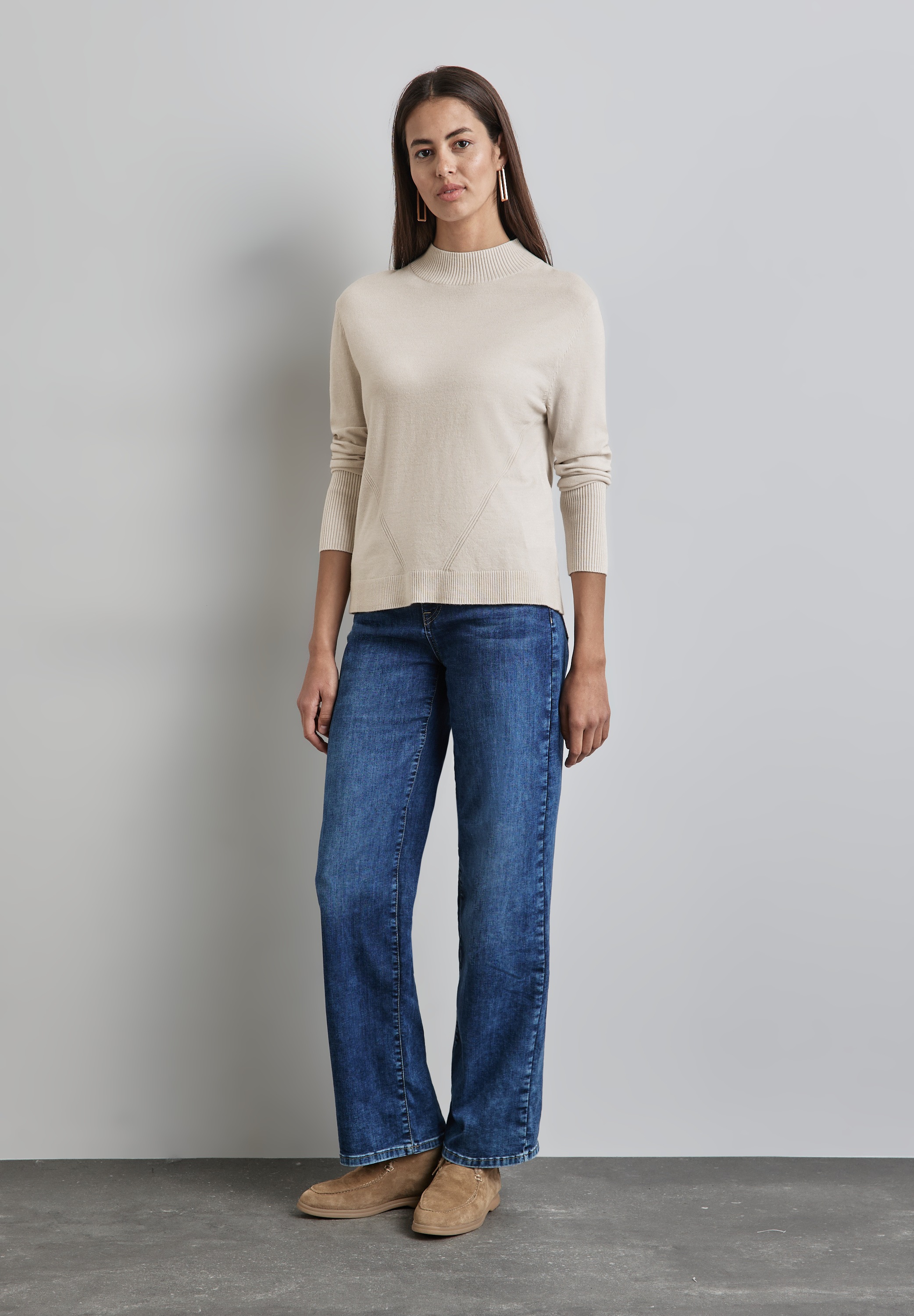 STREET ONE Strickpullover, aus softem Materialmix