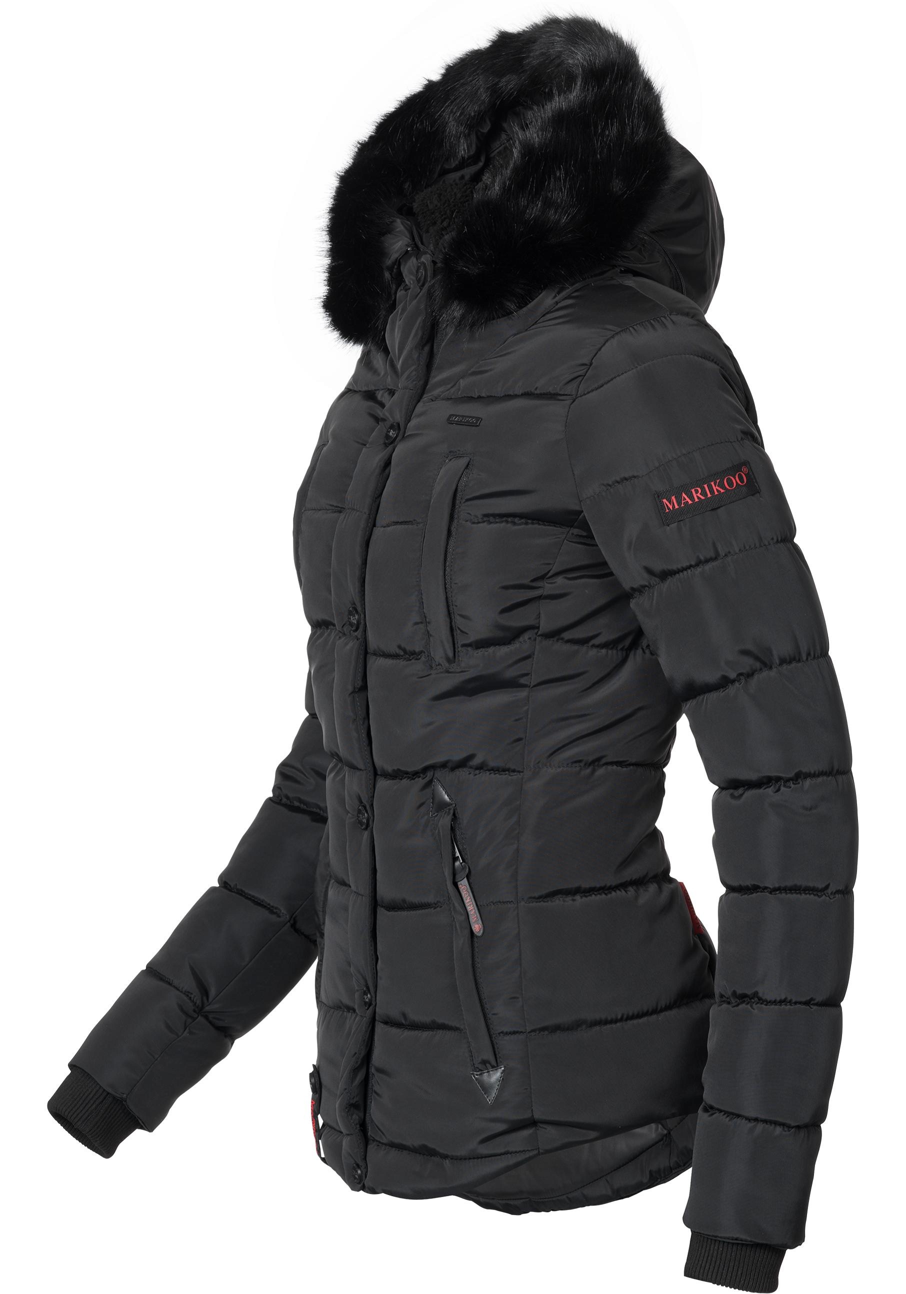 Marikoo Steppjacke "Lotusblüte" mit Kapuze hochwertige Winter Jacke mit edl günstig online kaufen