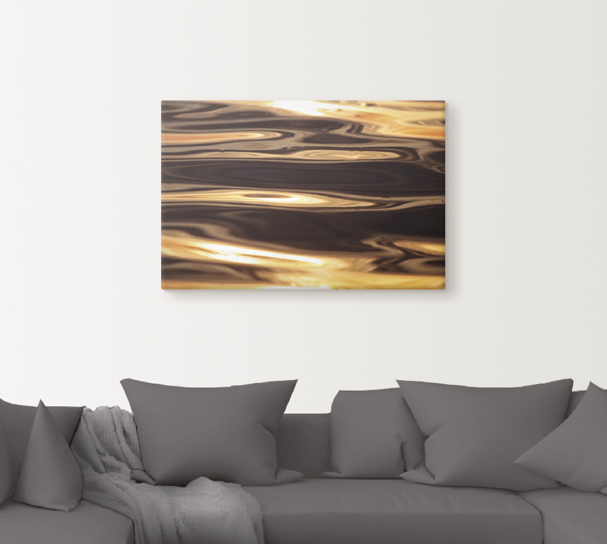 Artland Wandbild »Goldenes Wasser des Meeres«, Gewässer, (1 St.), als Alubild, Outdoorbild, Leinwandbild, Poster in verschied. Größen