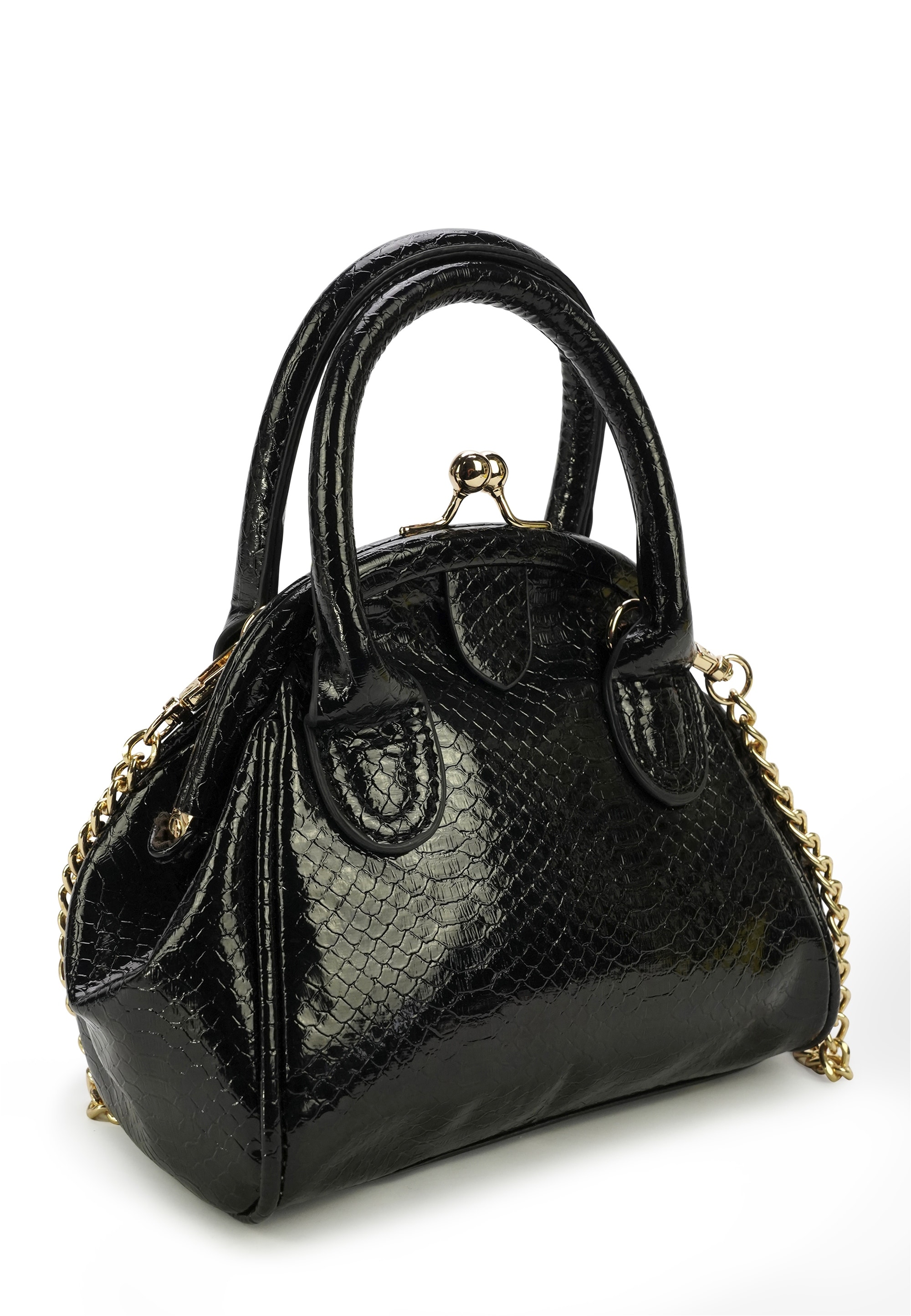 Harpa Henkeltasche »VALENTINA« in glänzender Kroko-Optik