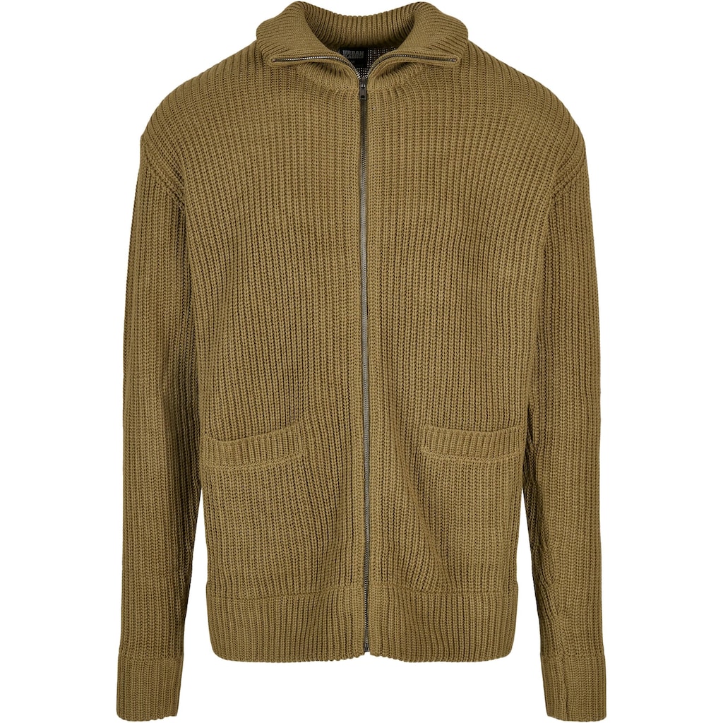 URBAN CLASSICS Cardigan »Urban Classics Herren Zip Cardigan«, (1 tlg.)