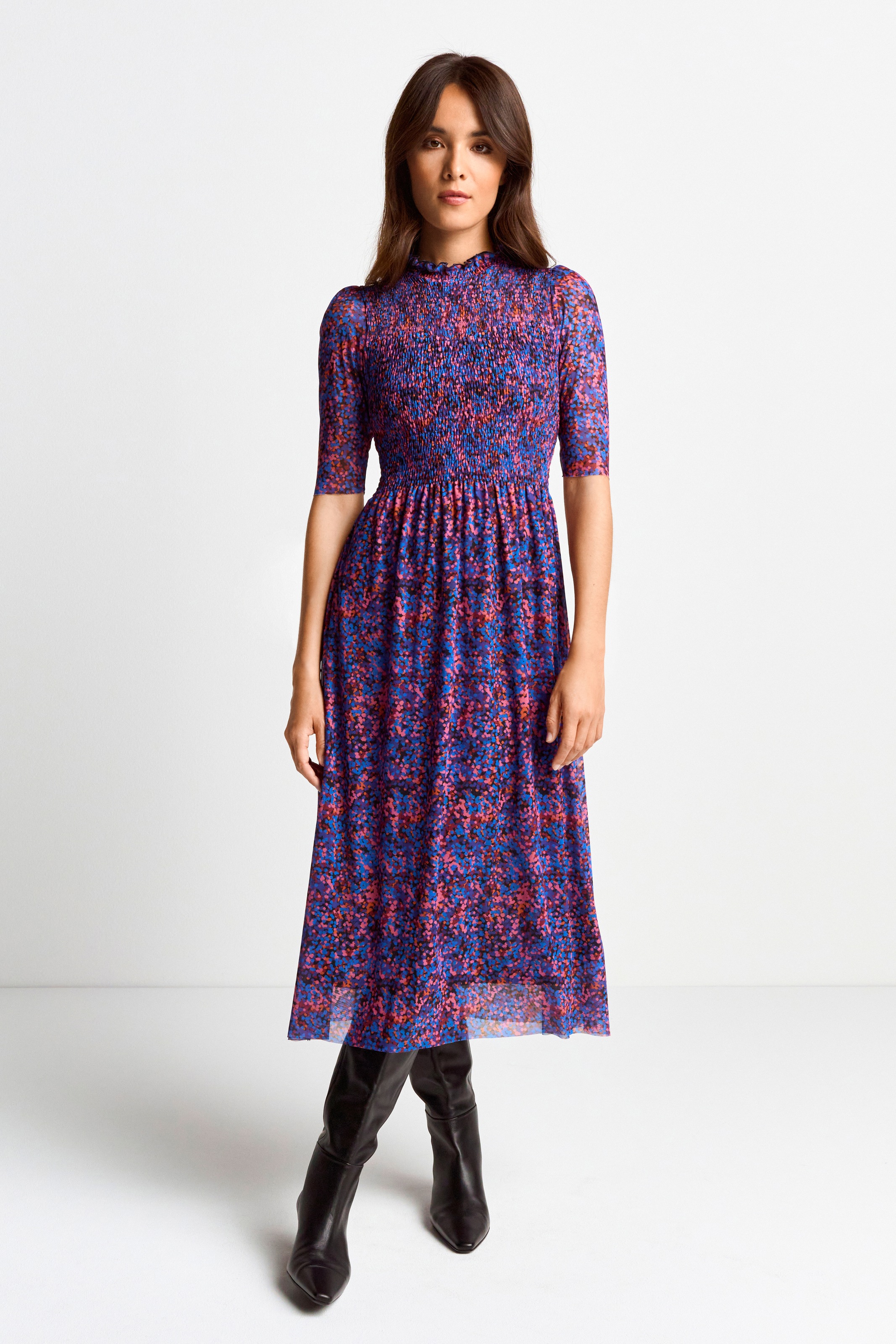 Rich & Royal Rich & Royal suknelė »Smocked tinkleli...
