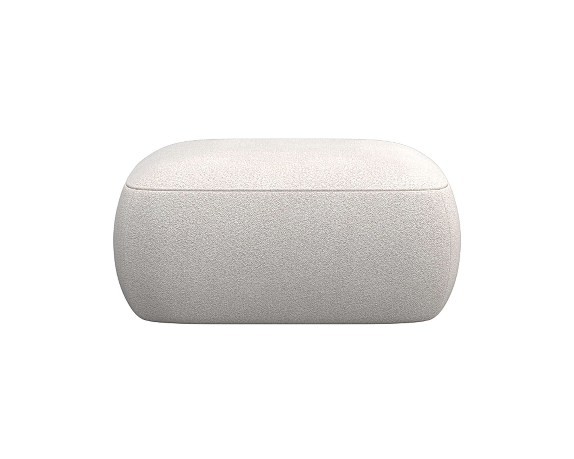 FLEXLUX Pouf "Torino, rund, bodennah, Sitzhocker, Polsterhocker", Modernes, organisches Hocker-Design, Kaltschaum, Welle