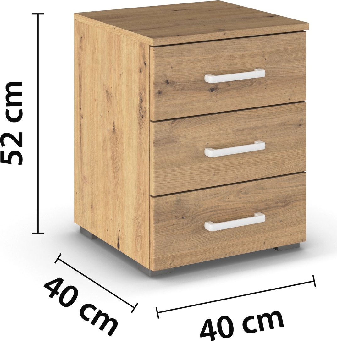 rauch Schlafzimmer-Set »Komplettzimmer Komplettschlafzimmer Schlafzimmer-Set (3-St.) MAIKA«, (Set, 3 tlg.), Schrank 3 Breiten, 2 Höhen, Bett 100 cm, Nachttisch MADE IN GERMANY