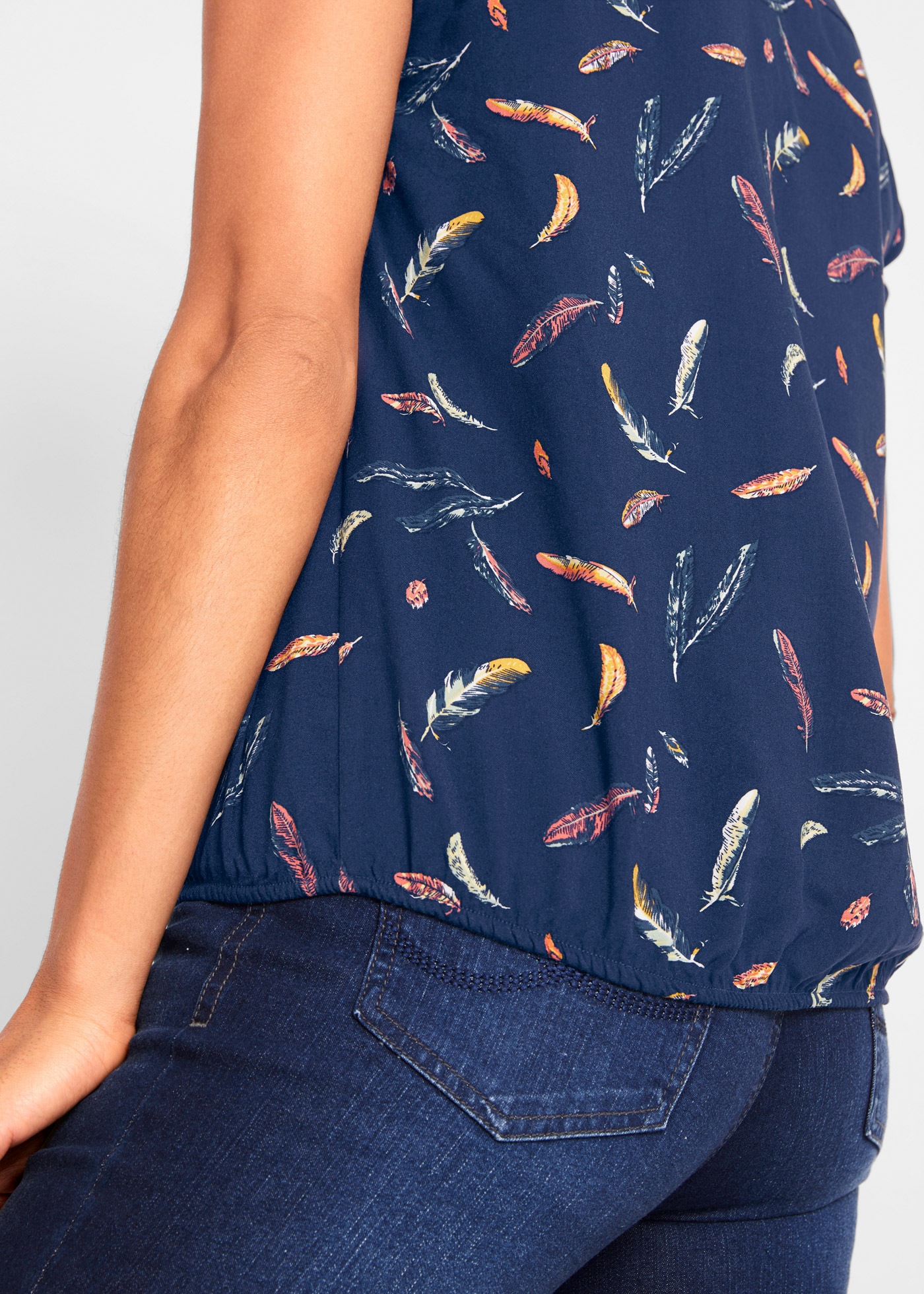 Thumbnail - bonprix Kurzarmbluse lockere Passform, für Sommermode und Casualmode, aus Viskose