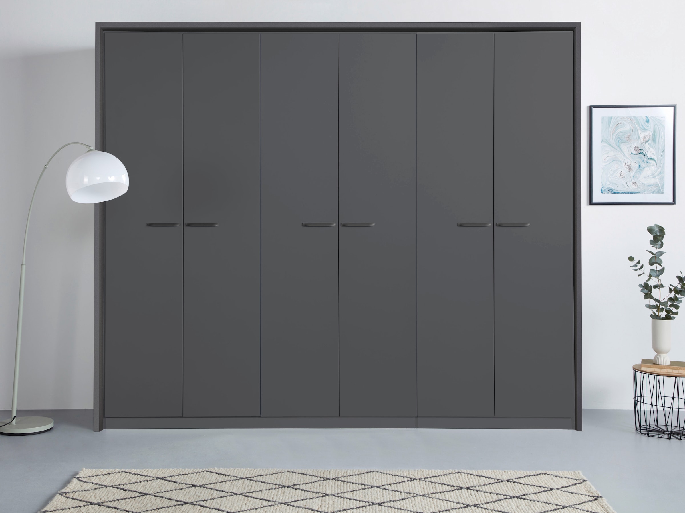 OTTO home "Mehrzweckschrank Aktenschrank Möbel Mietswohnung Schlafzimmer OTELI" erhältlich in Breiten 230/275 cm inkl. Innenschubladen und extra Böden, inkl. Passepartout optional mit Beleuchtung MADE IN GERMANY
