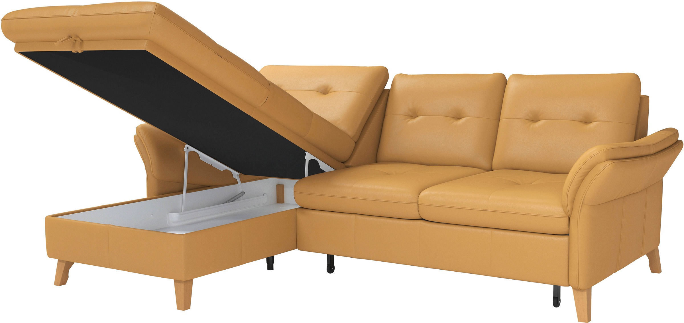 sit&more Ecksofa »Göteborg«, Sitztiefenverstellung und Federkern, wahlweise mit Bettfunktion