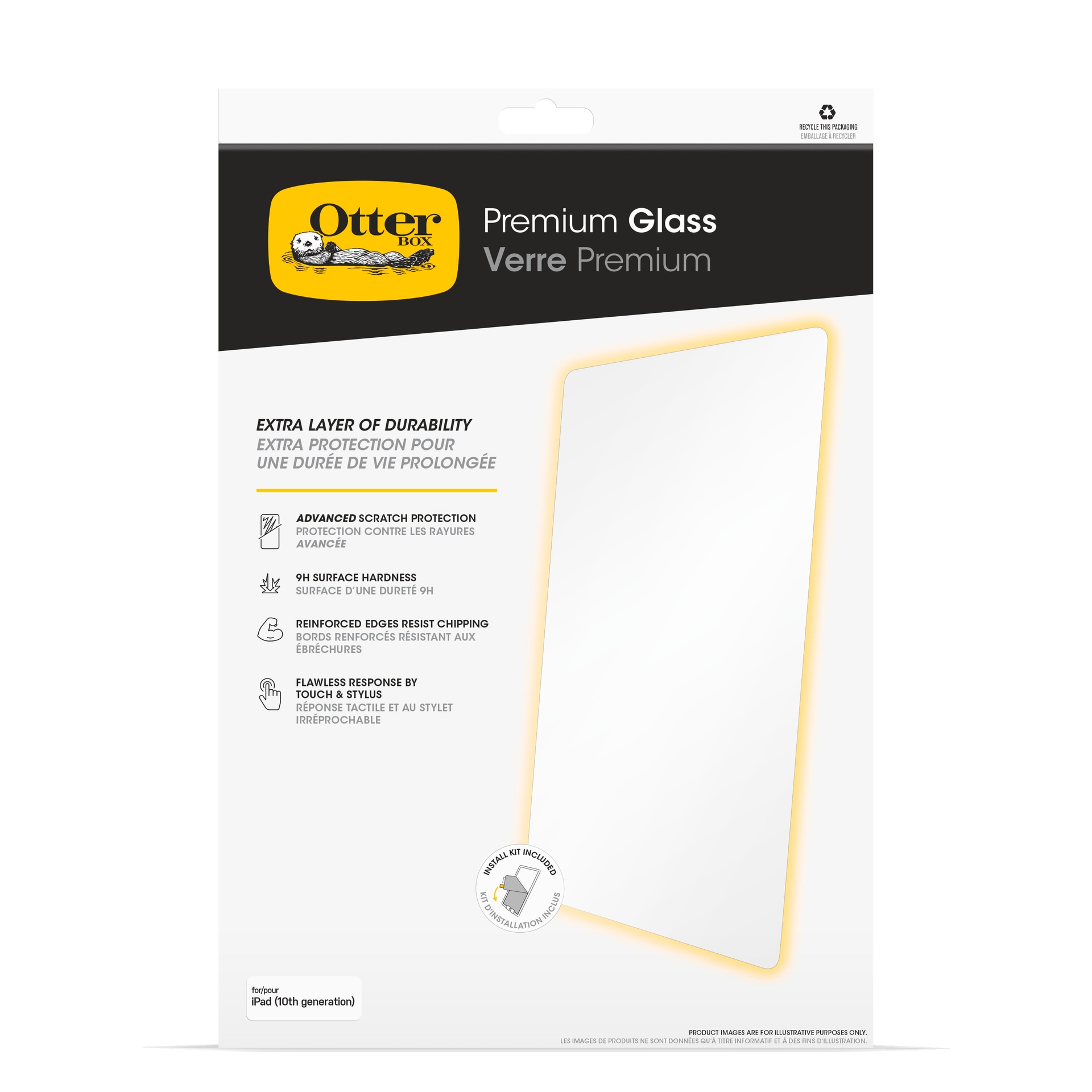 Otterbox Displayschutzglas »Premium Glass Screen Protector«, für Apple iPad 10. Generation, Displayschutzfolie, Schutzfolie, Bildschirmschutz, kratz- & stoßfest