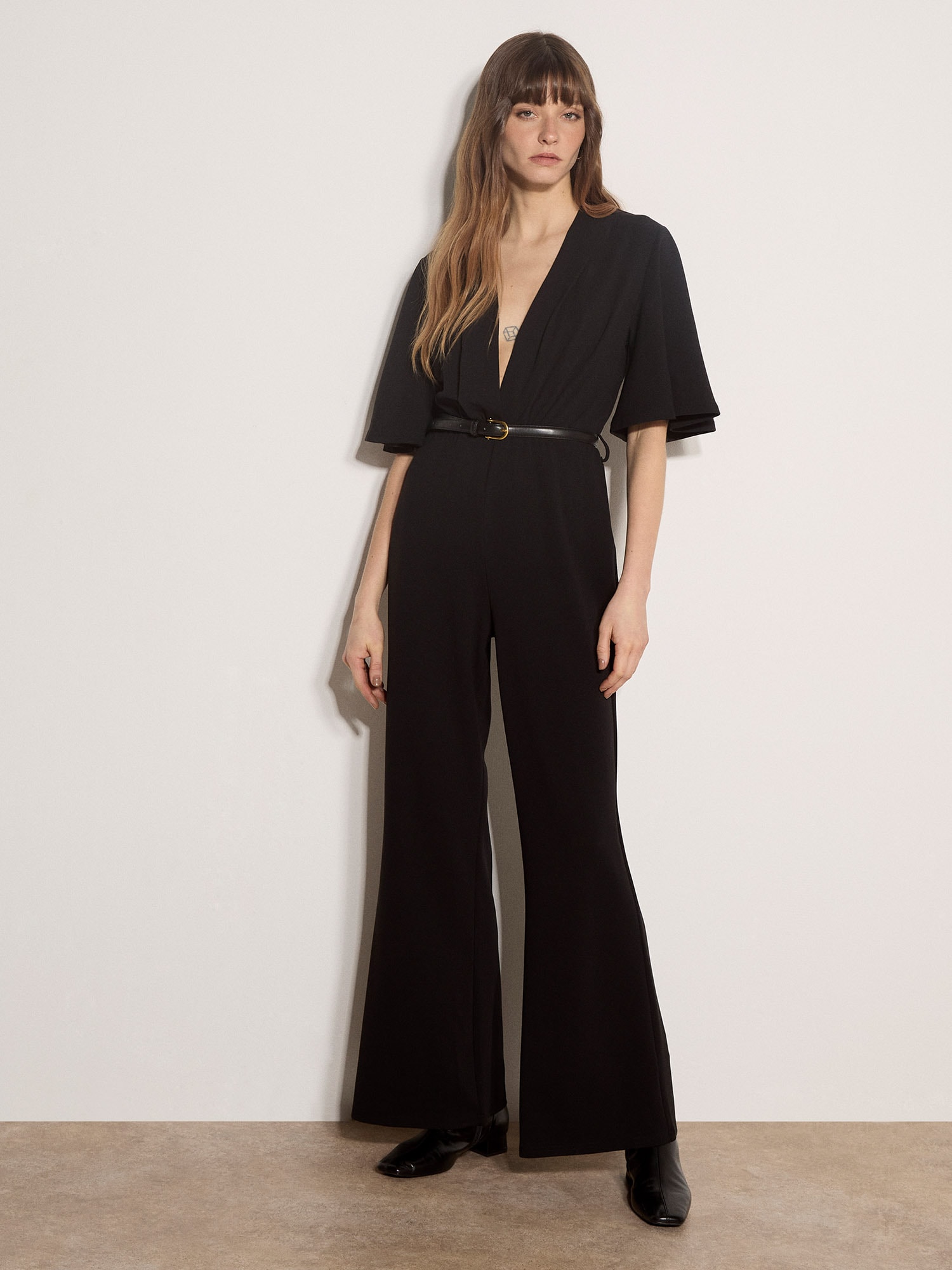 Apricot Jumpsuit "Jumpsuit mit geradem Bein" 2 aus Jersey-Crêpe
