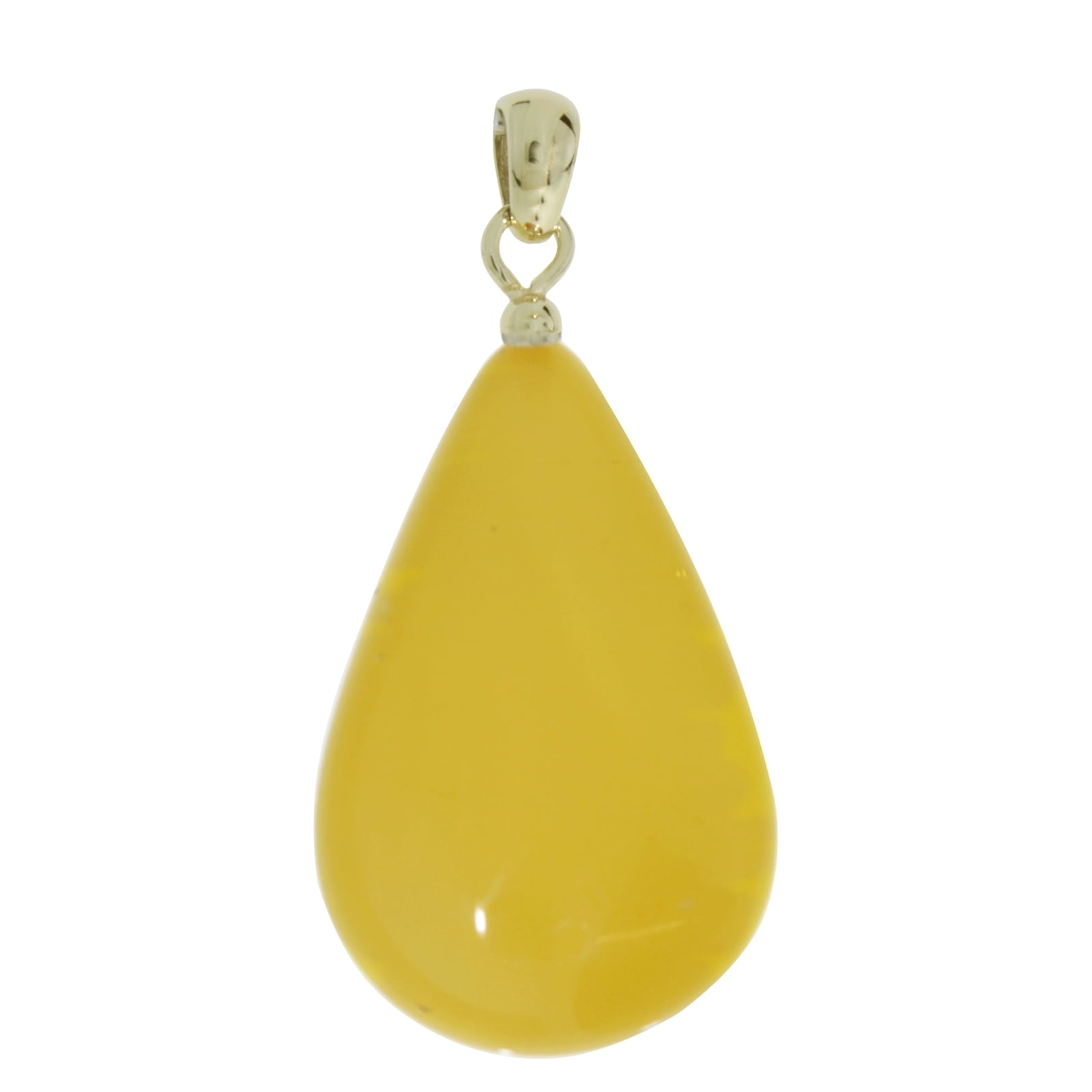 Kettenanhänger OSTSEE-SCHMUCK "Ostsee-Schmuck Anhänger Tropfen ca. 30 mm lang - Gold 585/000", gelb, Schmuckanhänger, Damen, 40 x 18mm, Bernstein, 3,4 g, Kettenanhänger