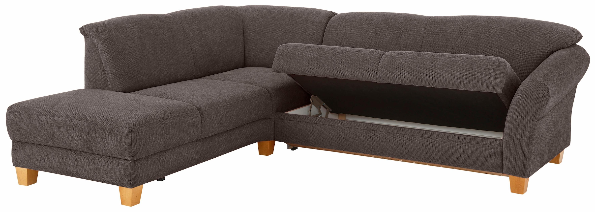 Home affaire Ecksofa »Gotland L-Form«, wahlweise mit Sitztiefenverstellung + Bettkasten
