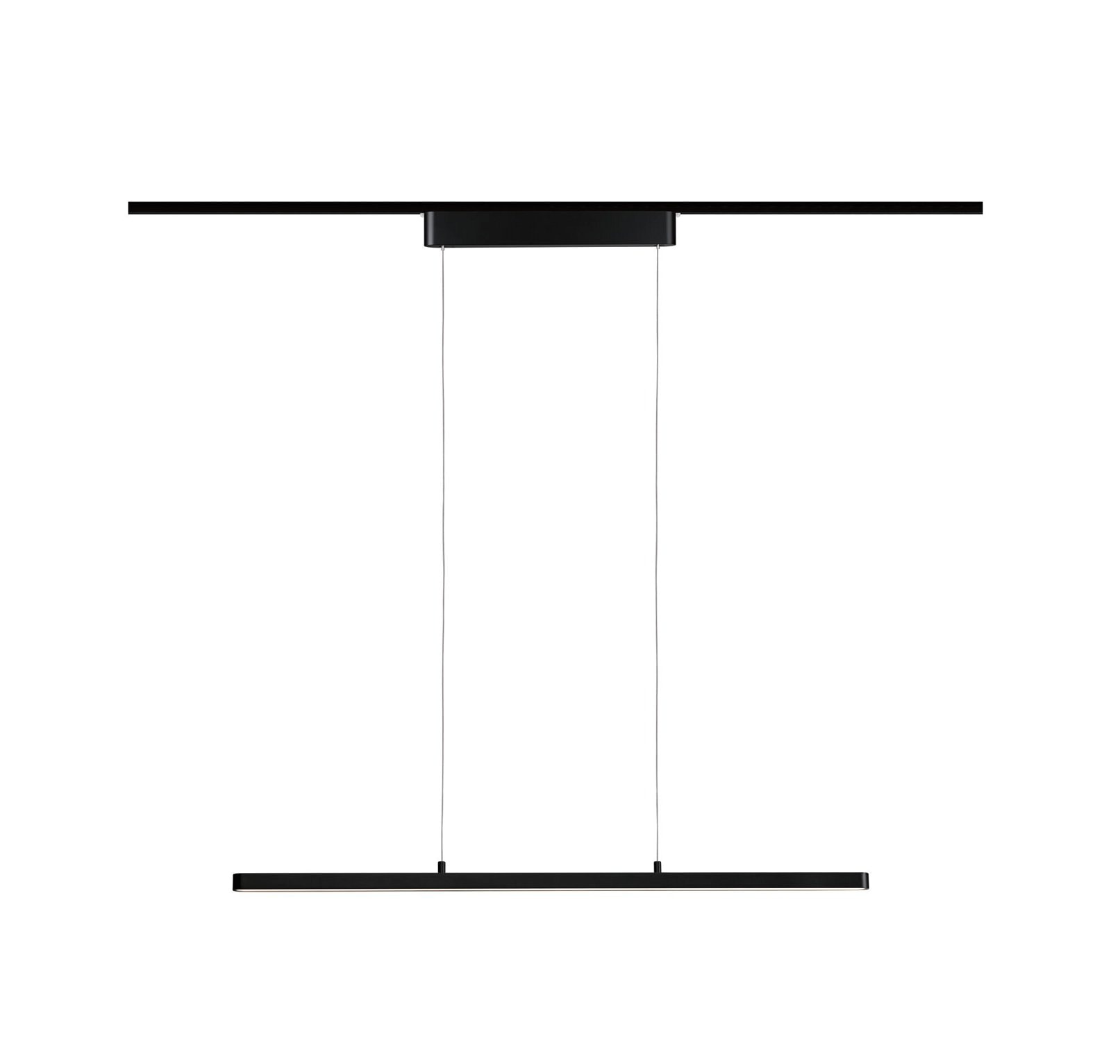 PAULMANN Schienensystem-Leuchten "URail Pendel Smart Home Lento 3x1800lm 3x13,5W 230V Chrom matt", B:100cm H:2,5cm T:3,5cm, schwarz,