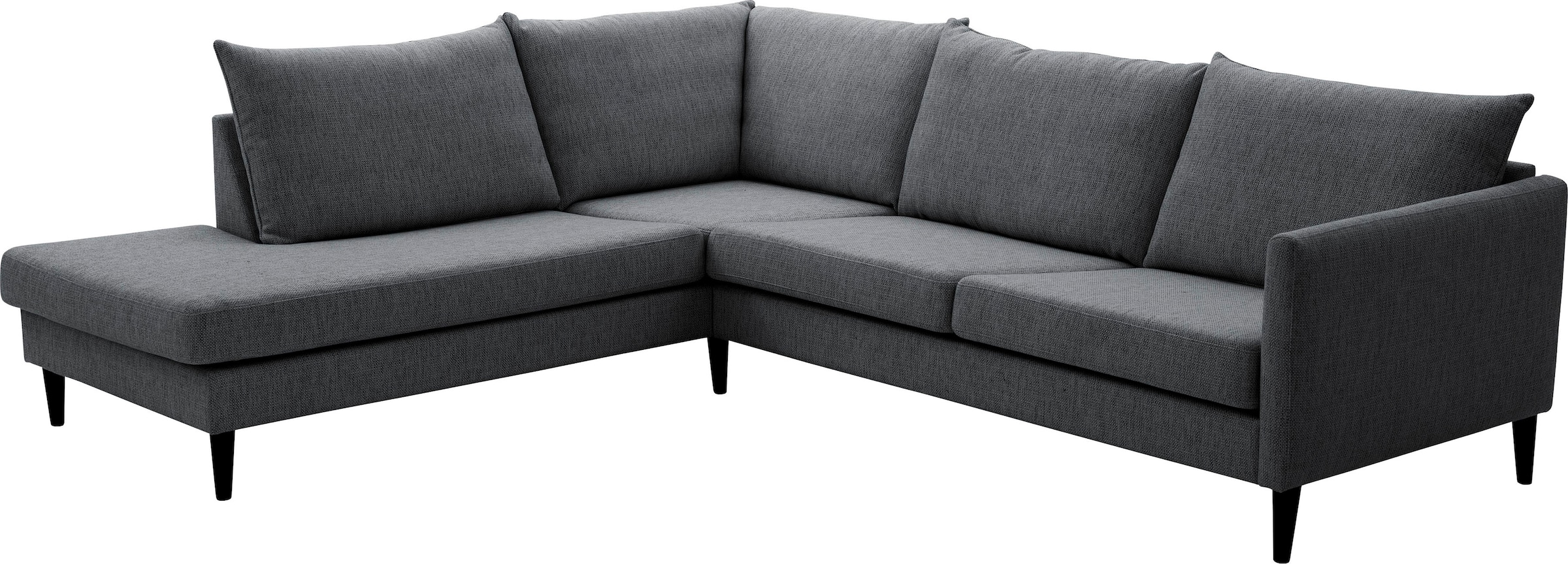 OTTO home Ecksofa "Rekvik L-Form" mit Wellenunterfederung, mit Massivholzfüßen