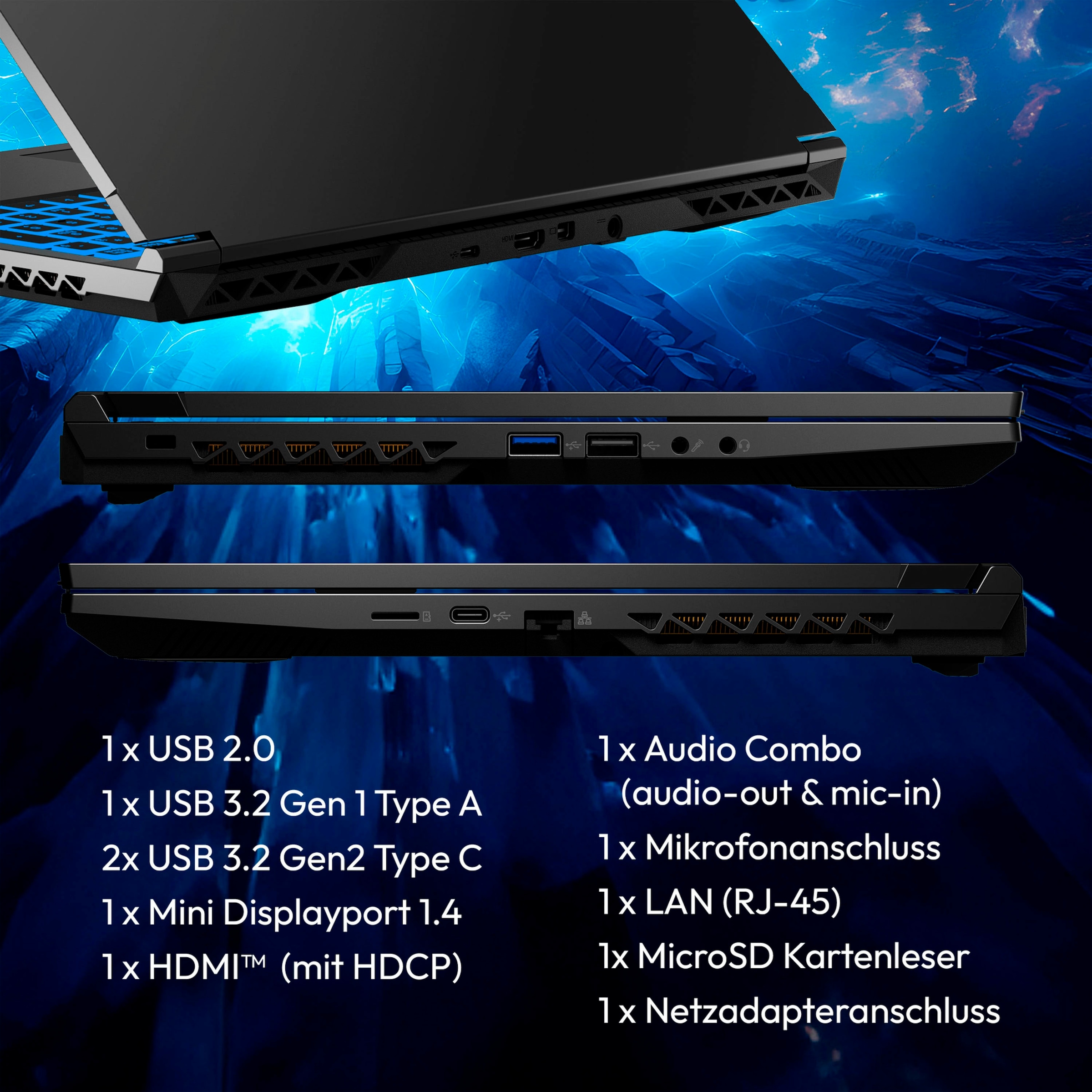 Medion® Gaming-Notebook »ERAZER CRAWLER E30e«, 39,6 cm, / 15,6 Zoll, Intel, Core i5, GeForce RTX 2050, 512 GB SSD