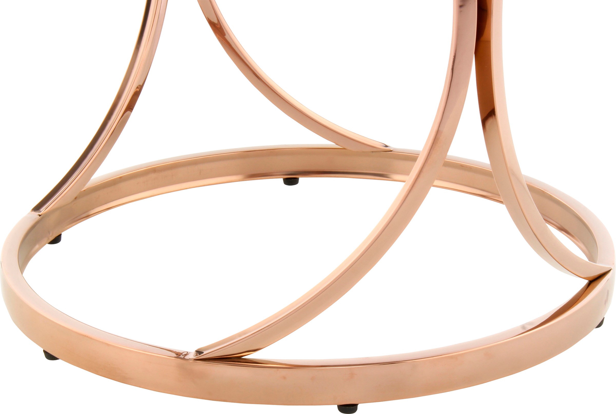 Kayoom Beistelltisch »Weyda 225, in eleganter Gestaltung,runde Tischplatte aus Glas«, (1 St.), Glamouröses Design, hochwertige Verarbeitung, Hingucker-Gestell