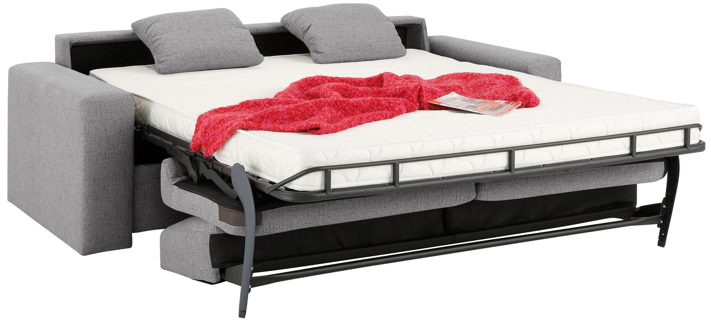 Home affaire Schlafsofa »Roma Matratzenhöhe 14 cm«, Dauerschlaffunktion, mit Unterfederung, Lattenrost, Matratze