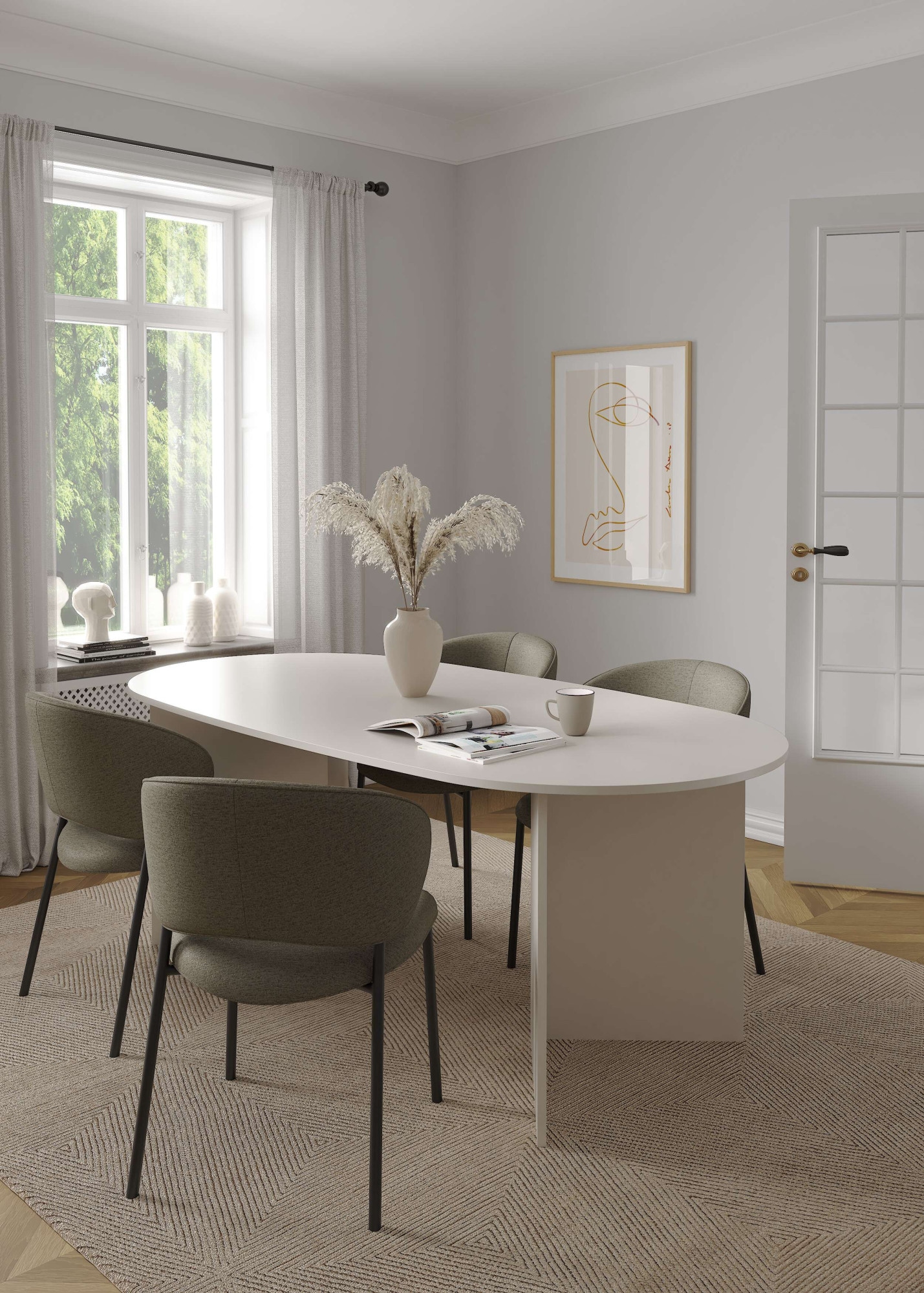Home affaire Esstisch »FAMILY, Speisetisch, Tisch, oval« Pflegeleichte Oberfläche in zeitlosem Design