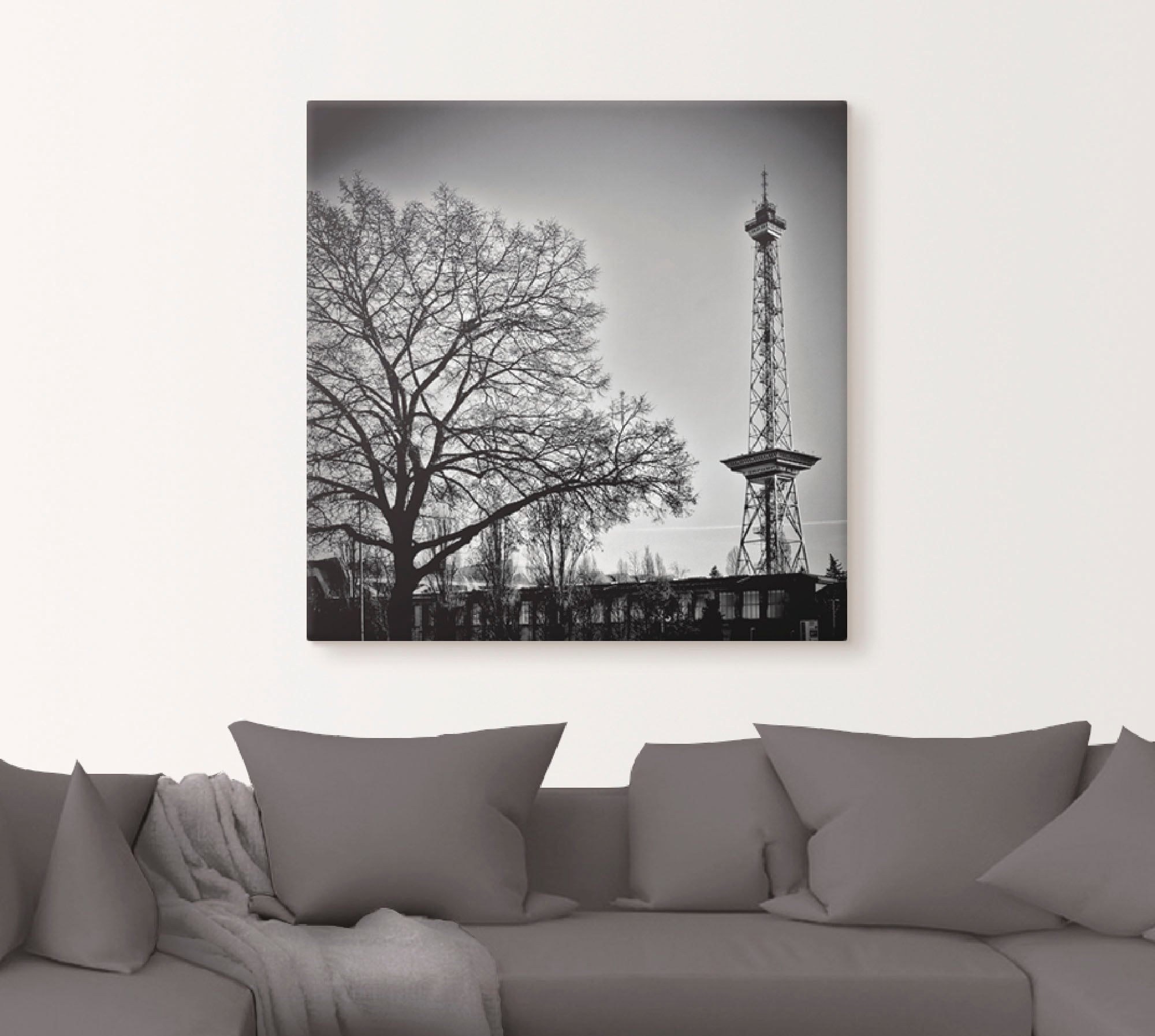 Artland Leinwandbild »Berlin Funkturm«, Gebäude, (1 St.), auf Keilrahmen gespannt