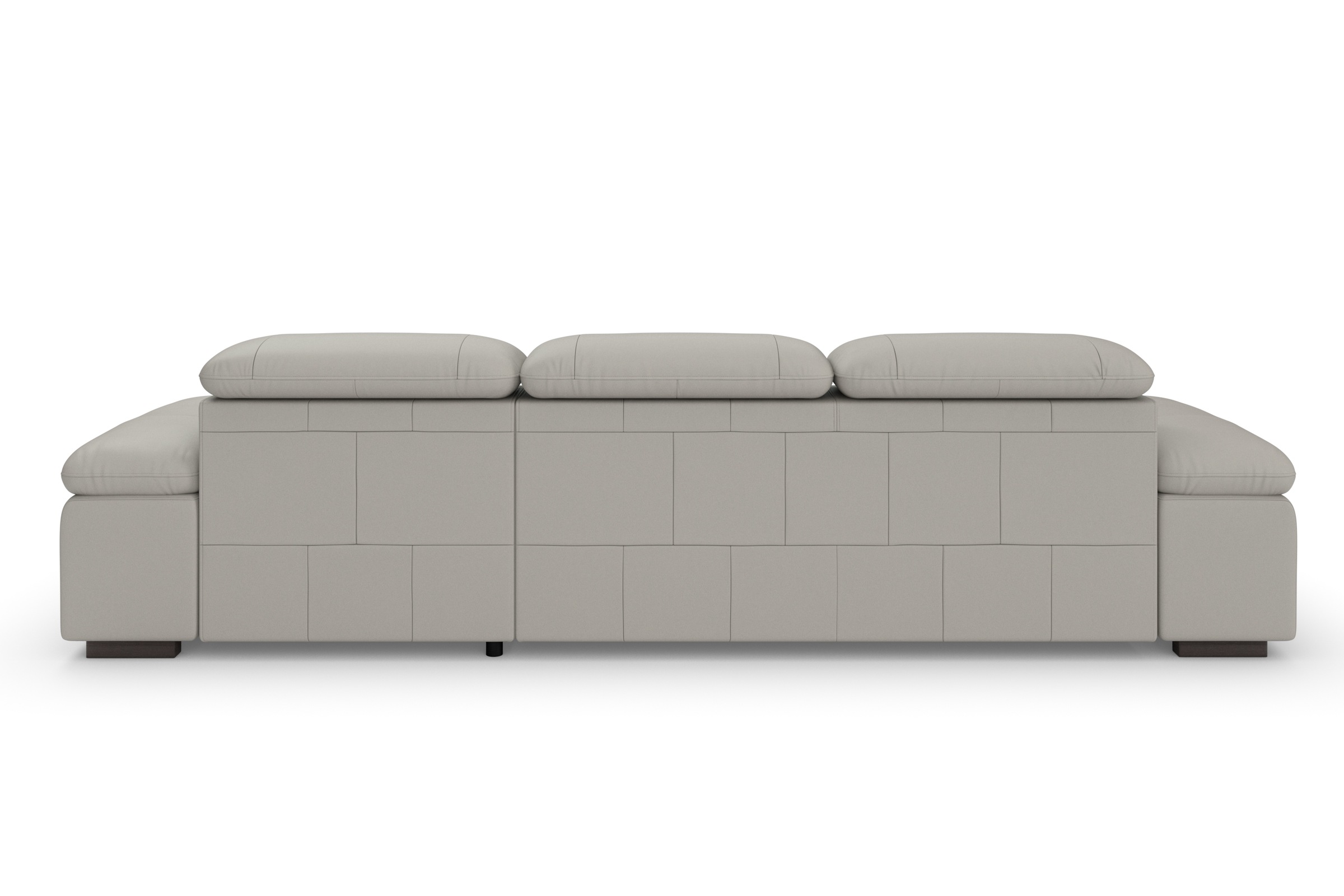 Ecksofa HOME AFFAIRE "Alberto L-Form", grau (hellgrau), B:286cm H:73cm T:174cm, Luxus-Microfaser Lederoptik (100% Polyester);Luxus-Microfaser ALTARA NUBUCK (100% Polyester);Luxus-Microfaser weich (90% Polyester, 10% Polyamid);Microfaser Antiklederoptik, S 6