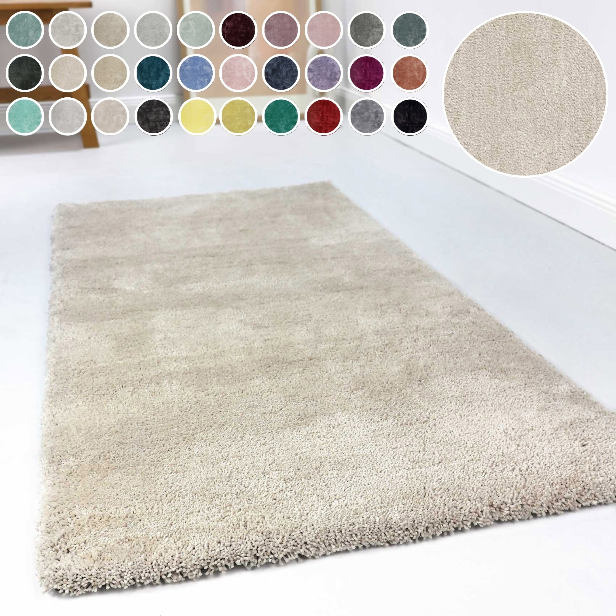Esprit Hochflor-Teppich »Relaxx ESP-4150«, rechteckig, 25 mm Höhe, Wohnzimmer, sehr große Farbauswahl, weicher dichter Hochflor