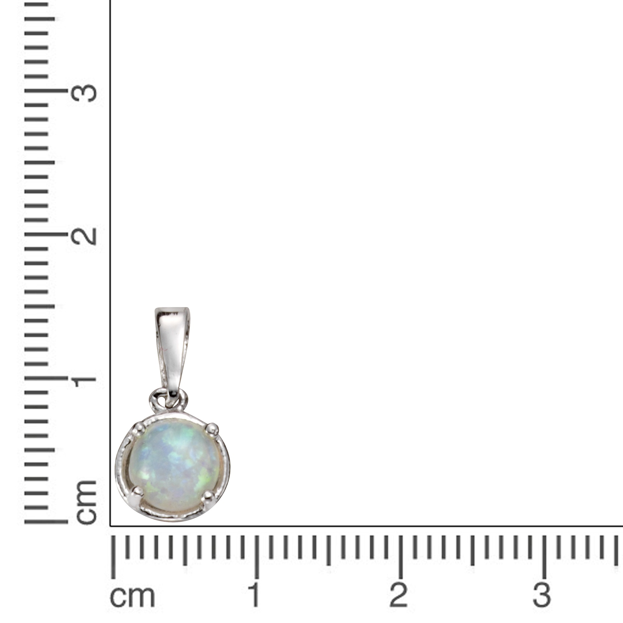Vivance Kettenanhänger »925/- Sterling Silber synth. Opal«