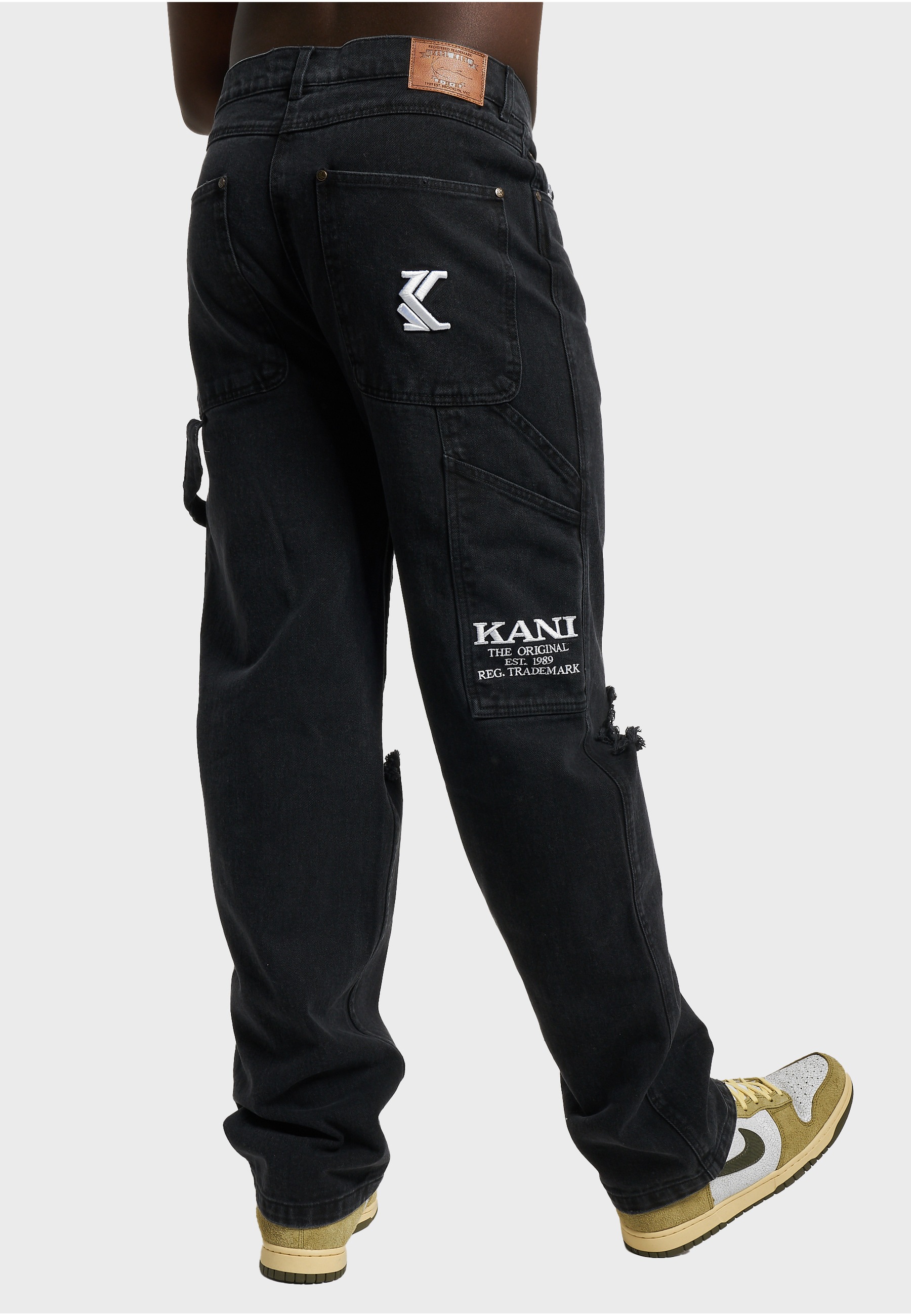 Karl Kani Bequeme Jeans »Karl Kani Herren KK Retro Baggy Workwear Knee Cut Denim« 1 Stk.