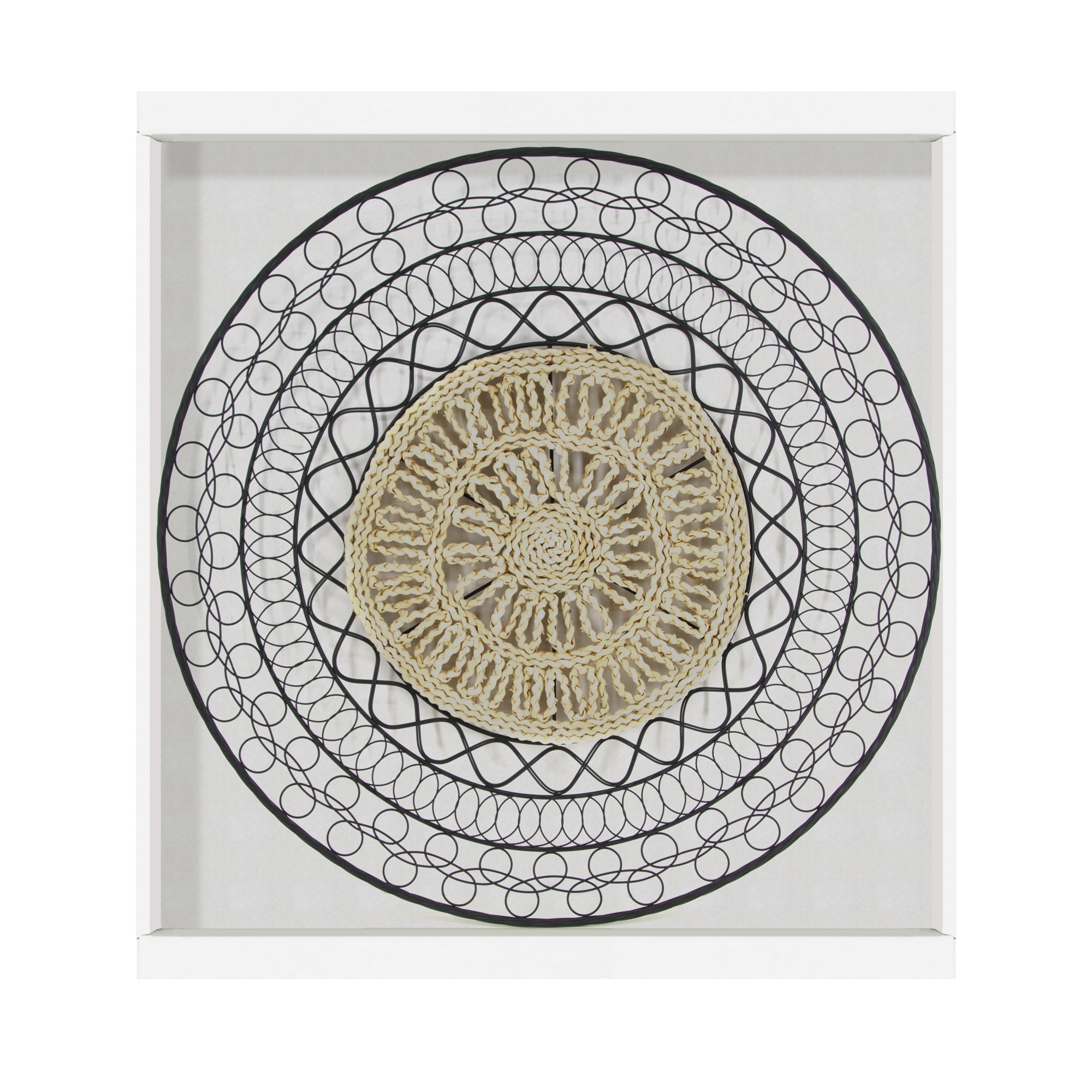 Art for the home Wandbild »Rotan Mandala Rund«, (1 St.), Luxus Metal Art Wanddeko
