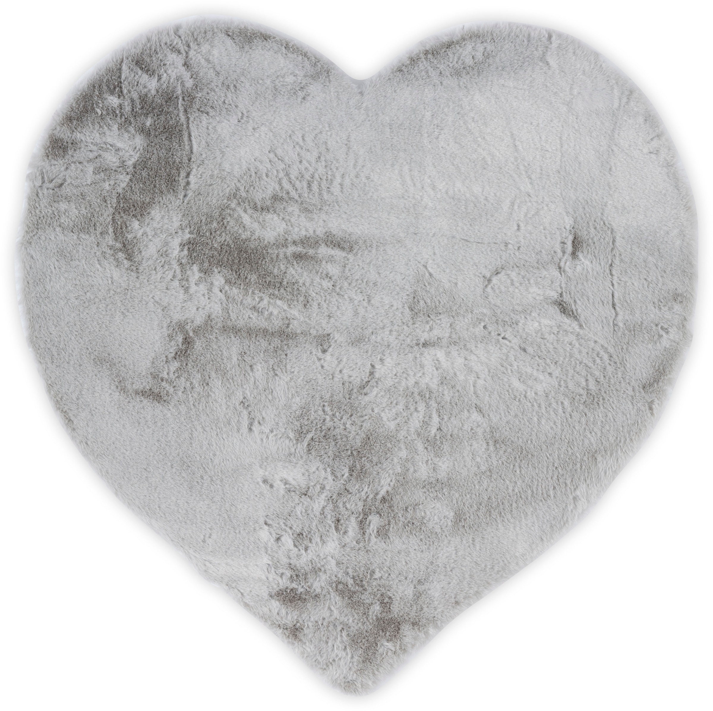 OTTO home Fellteppich »Guidel« herzförmig 30 mm Höhe Kunstfell, Kuschelteppich, Uni Farben, super weich, Wohnzimmer