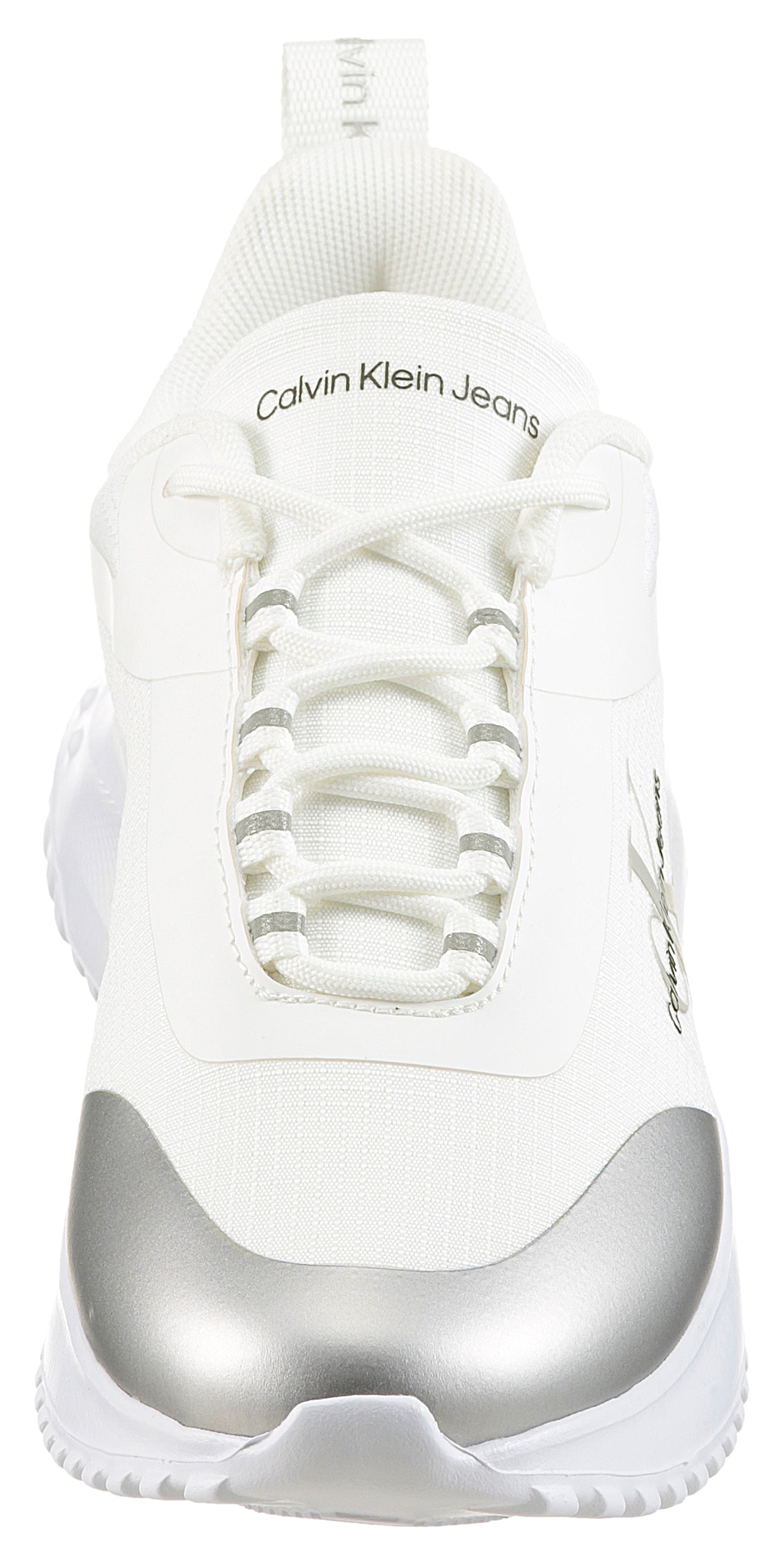 Calvin Klein Jeans Sneaker »EVA RUNNER LOW LACE MIX ML WN«, Freizeitschuh, Halbschuh, Schnürschuh mit leichter Laufsohle