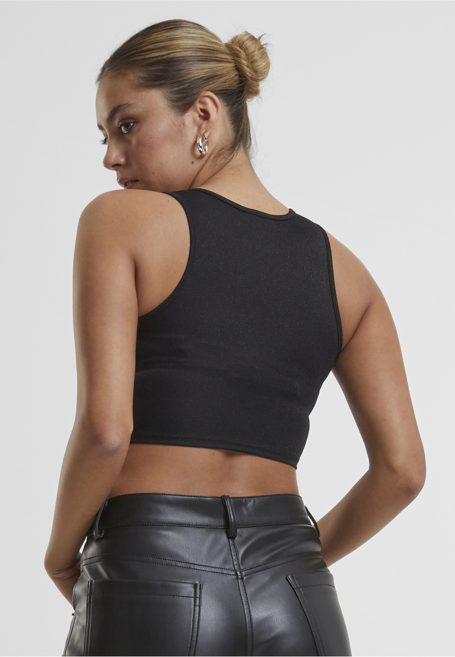 URBAN CLASSICS Muskelshirt »Urban Classics Ladies Glitter Cropped Top« 1 Stk.