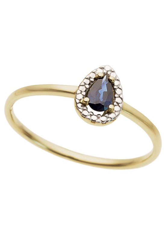 Fingerring »Schmuck Geschenk Gold 333 Damenring Goldring Edelstein Farbstein«, mit Saphir