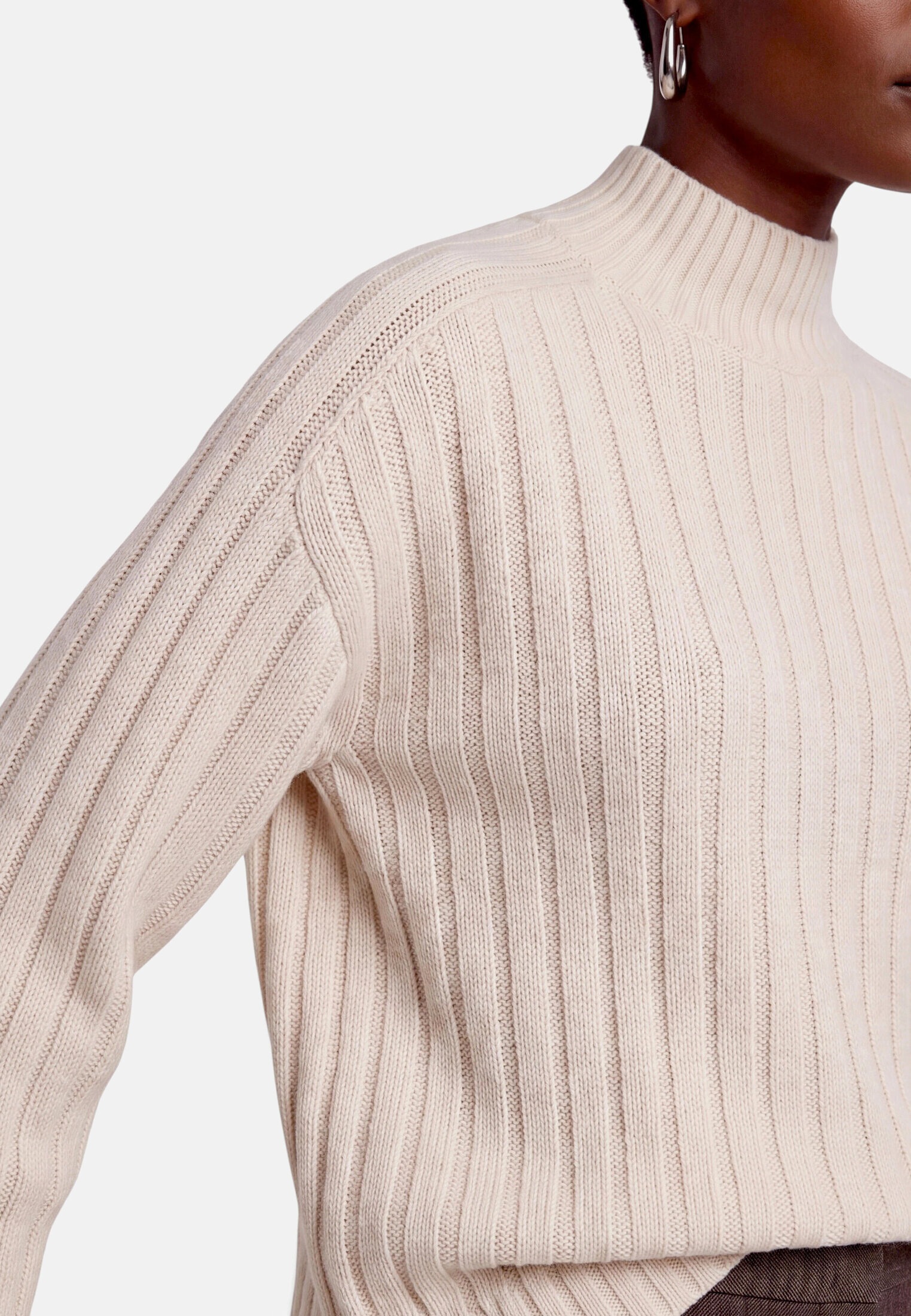 Zero Strickpullover »Damen mit Stehkragen« 1 Gerippt