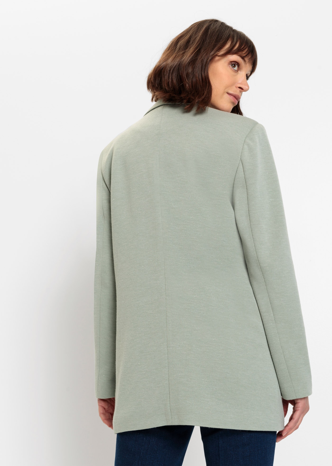 bonprix Jerseyblazer "Langer Jersey-Blazer mit Taschen" 1 mit Reverskragen, günstig online kaufen