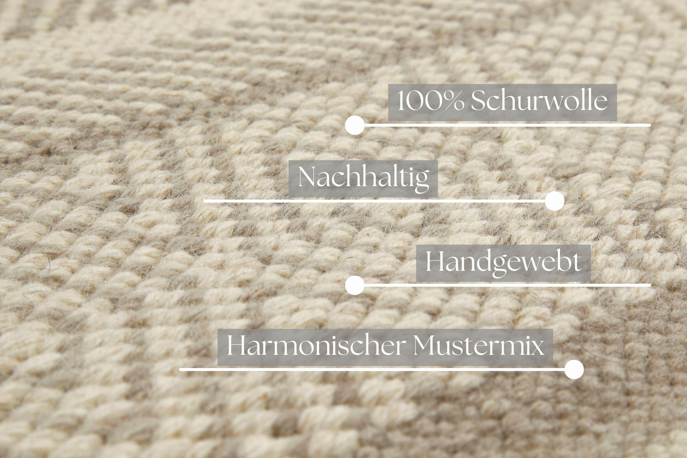 my home Teppich »Niamh«, rechteckig, 6 mm Höhe, Flachgewebe, Kelim, Wolle, geometrisches Muster, Wohnzimmer