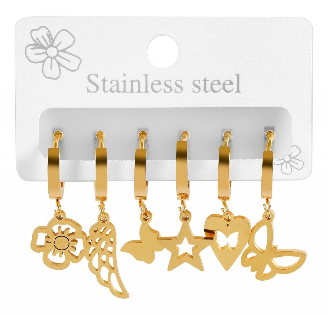 Paar Creolen ADELIA´S "Damen Creolen aus Edelstahl Ø 9 mm", silber, Ohrringe, Damen, Damen, Edelstahl 7