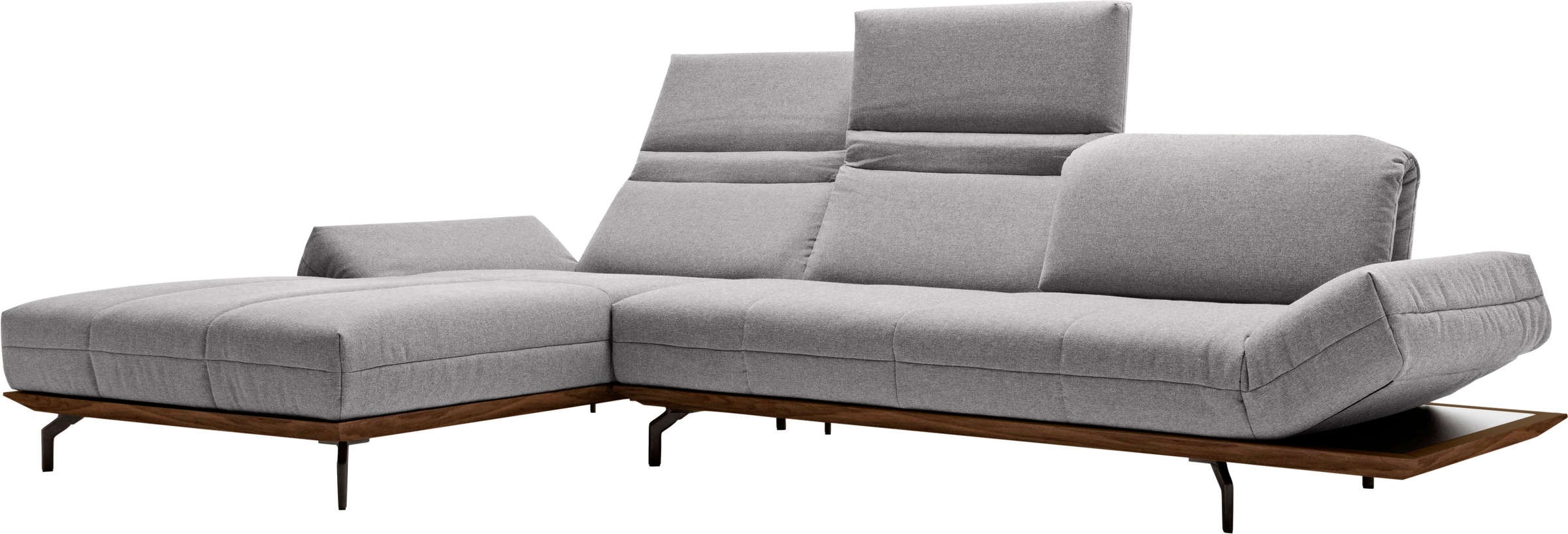 Thumbnail - Creation BY ROLF BENZ Ecksofa "CR.420, Designecksofa, L-Form", in 2 Qualitäten, Holzrahmen in Eiche Natur oder Nußbaum, ...