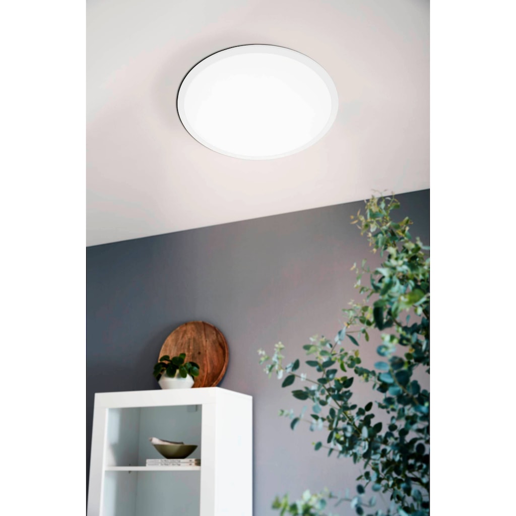 EGLO LED Deckenleuchte »Sarsina«, LED-Board, 1 St., Farbwechsler, weiß / Ø60 x H5 cm / inkl. 1 x LED-Platine (je 32,5W, 3600lm, 2700-6500K) / CCT Farbtemperatursteuerung - dimmbar - Deckenlampe - Panel - rund - Schlafzimmerleuchte