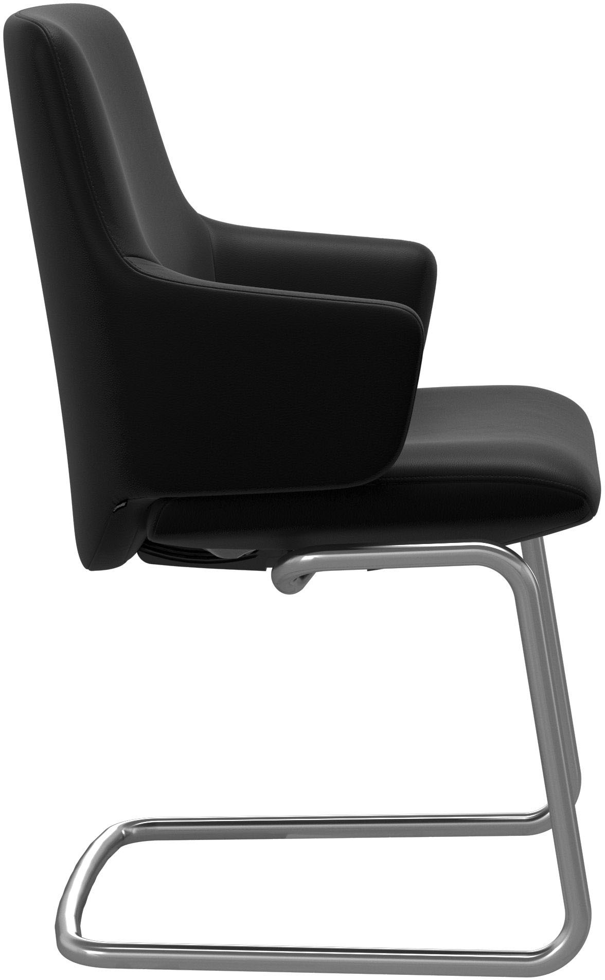 Stressless® Polsterstuhl »Laurel«, Leder BATICK, Low Back mit Armlehne, Größe L, mit Beinen aus Stahl in Chrom matt