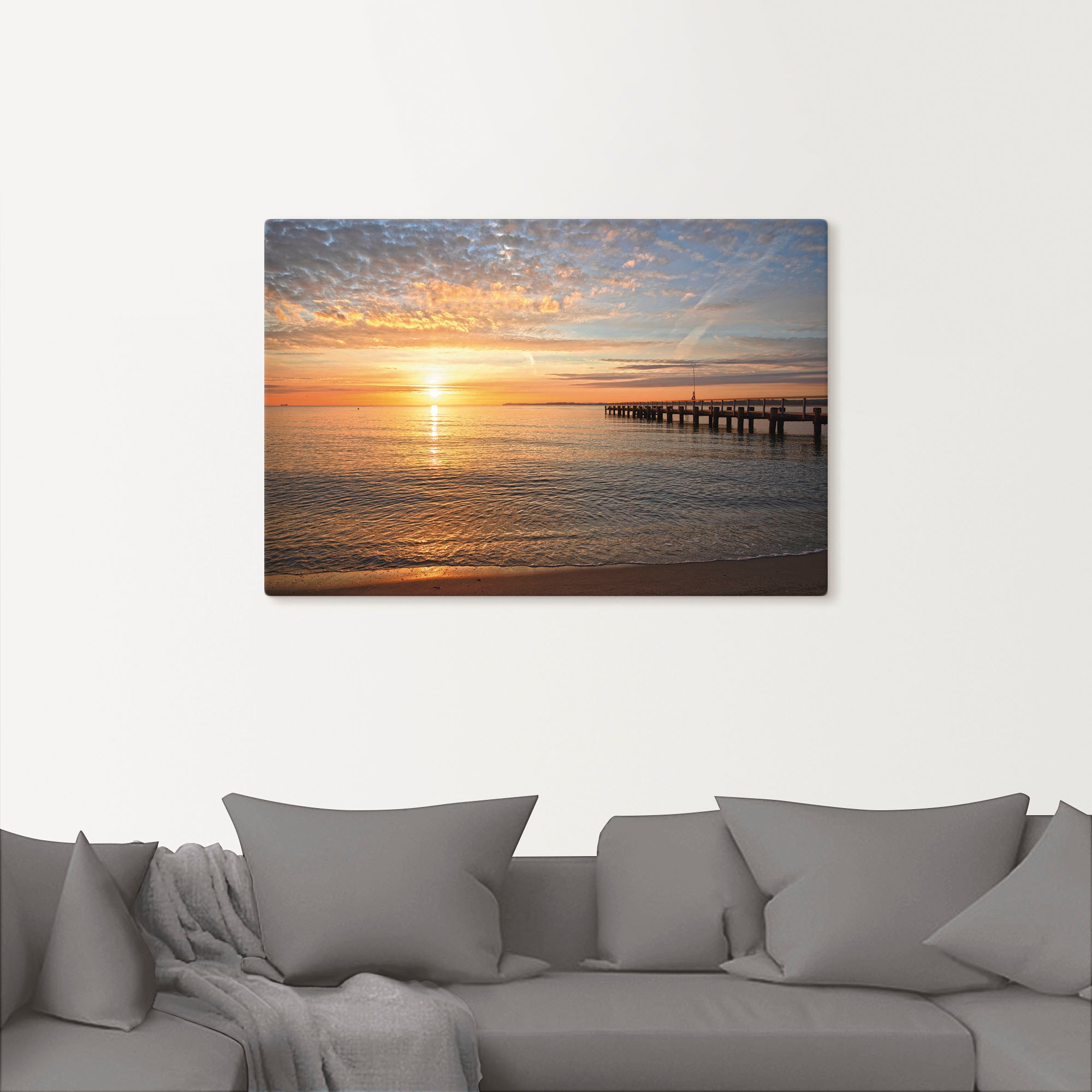 Artland Wandbild »Früh morgens an der Ostsee«, Bilder vom Sonnenuntergang &  -aufgang, (1 St.), als Alubild, Leinwandbild, Wandaufkleber oder Poster in  versch. Größen bestellen | BAUR