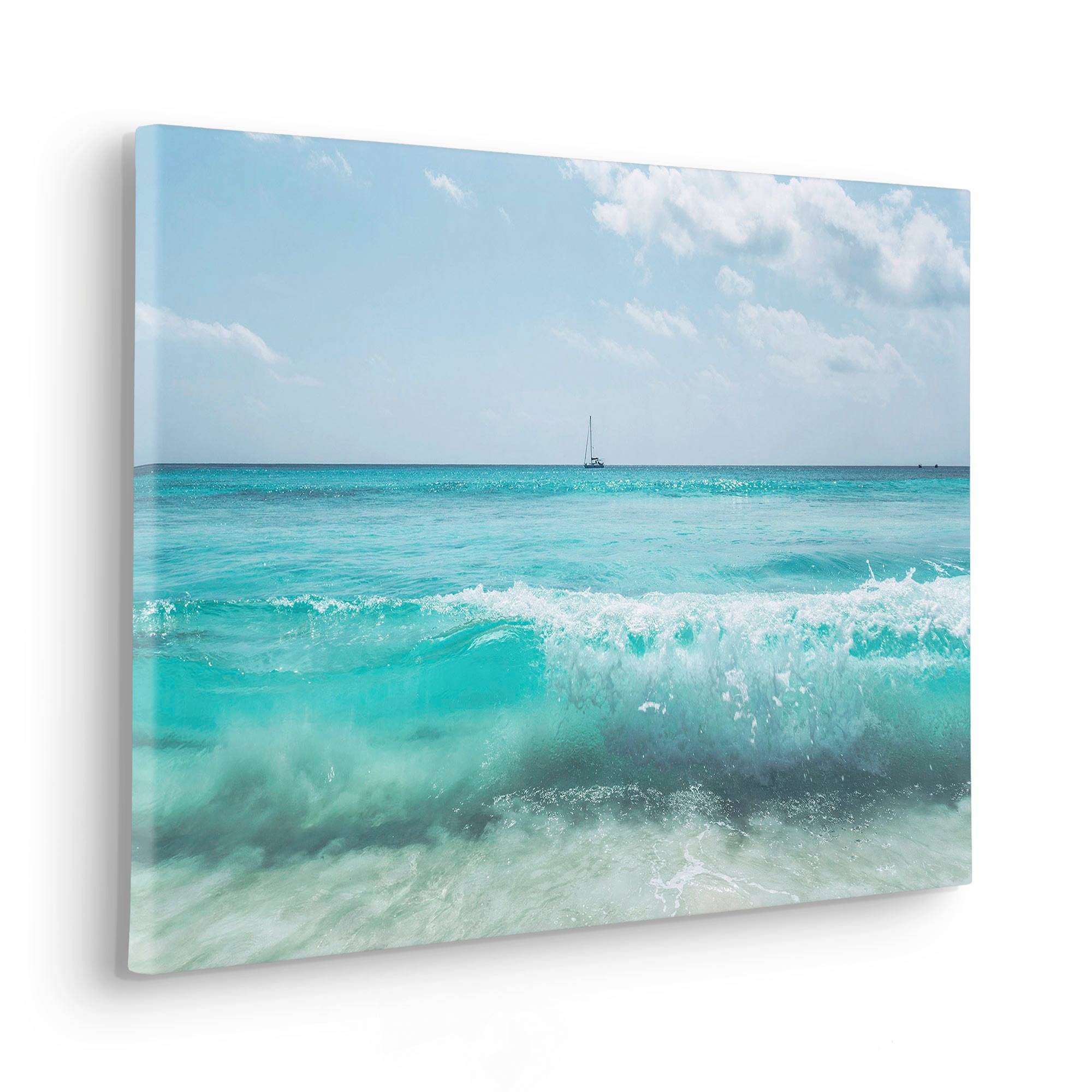 Komar Leinwandbild "Coastline - Größe 60 x 40 cm", Baum-Blätter-Natur-Berge günstig online kaufen