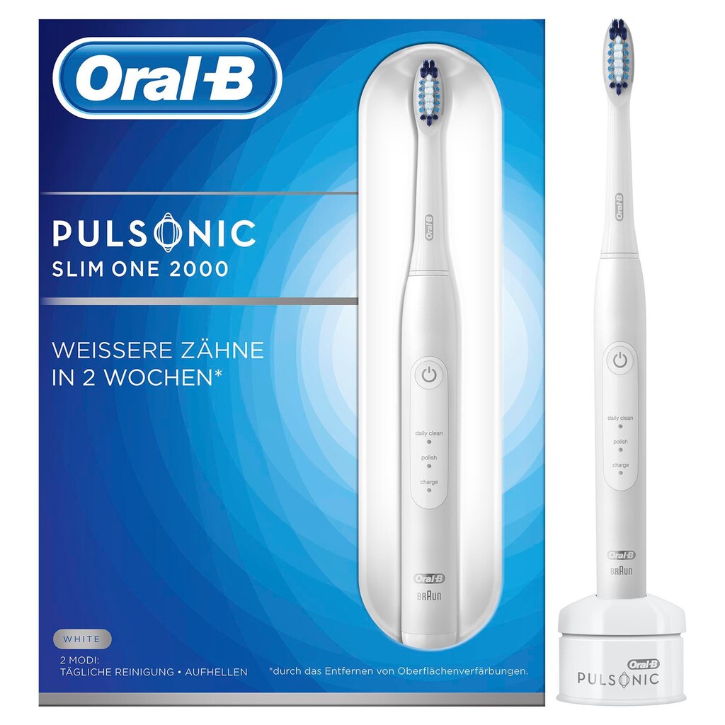 Oral B Schallzahnbürste »Pulsonic Slim One 2000«, 1 St. Aufsteckbürsten