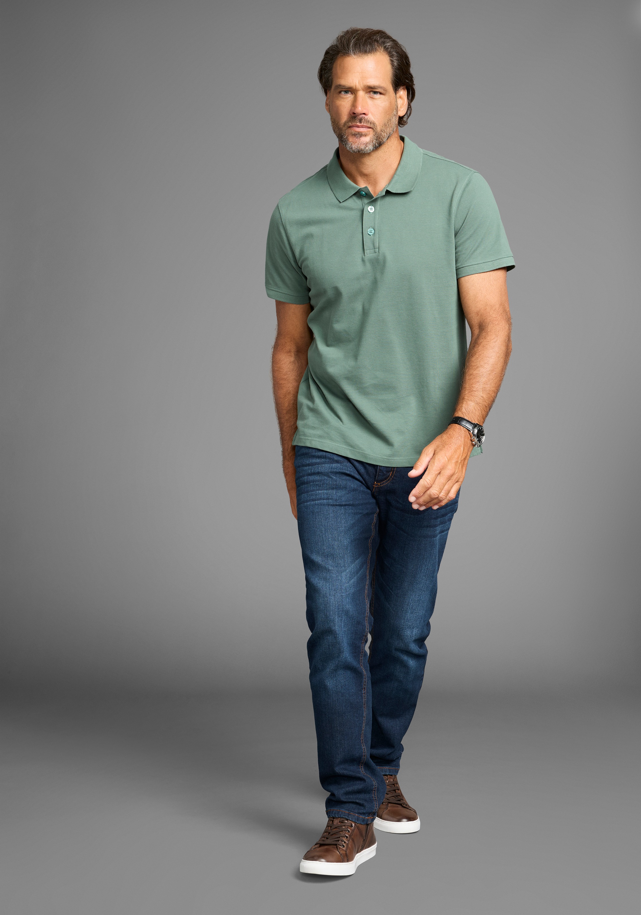 Man's World Poloshirt, (2-er Pack), in tollen Farbkombinationen