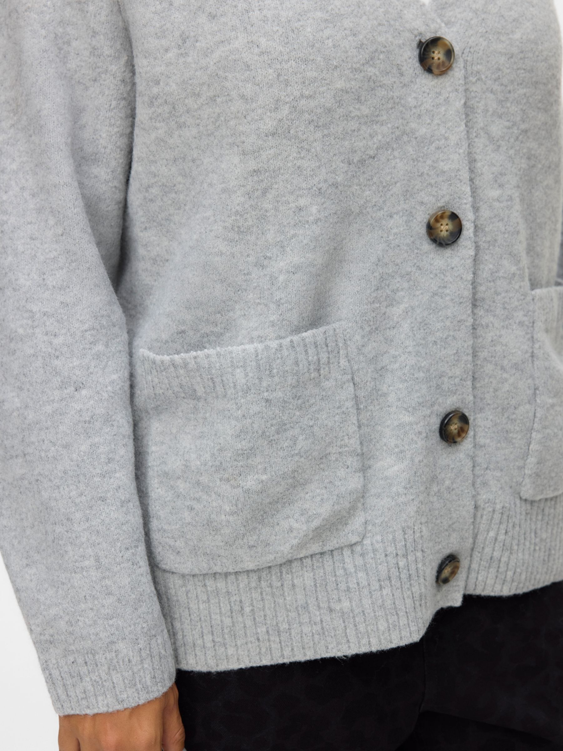 Thumbnail - Vero Moda Curve Strickjacke "VMCBOOM LS V-NECK BUTTON CARDI NOOS CUR"