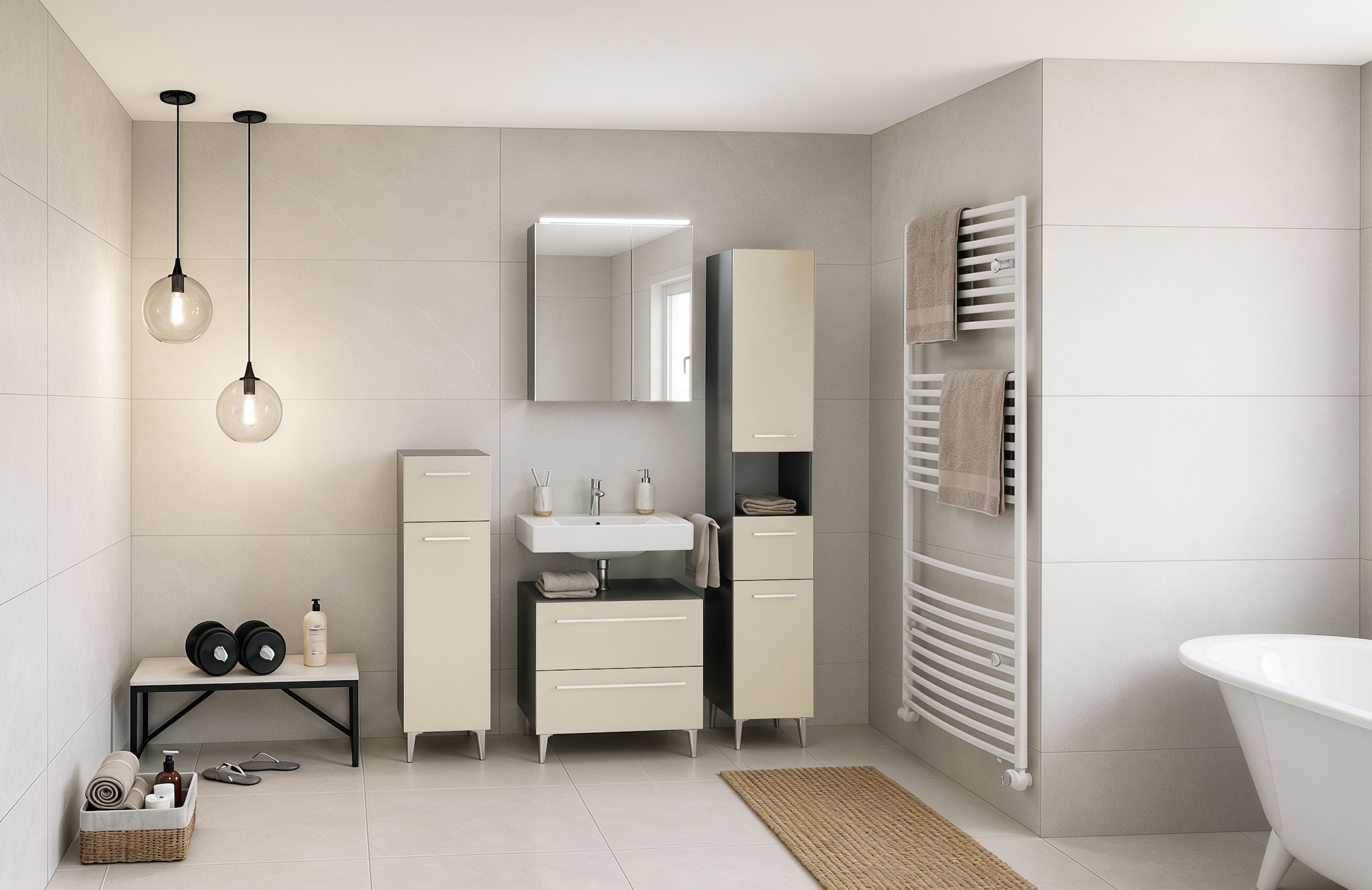 OPTIFIT Waschbeckenunterschrank »Pier« Breite 65 cm, schnelle Montage mit OPTIsnap