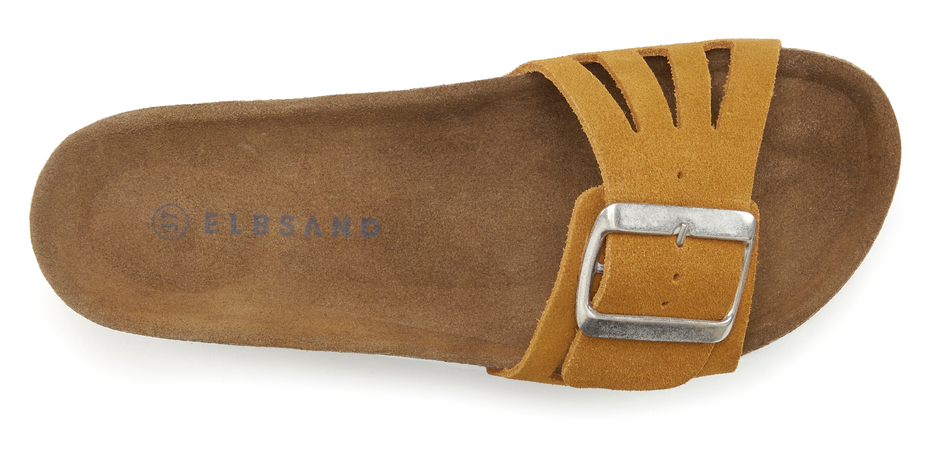 Thumbnail - Elbsand Pantolette "Sandale", Mule, offener Schuh aus Leder mit weichem Komfortkorkfußbett