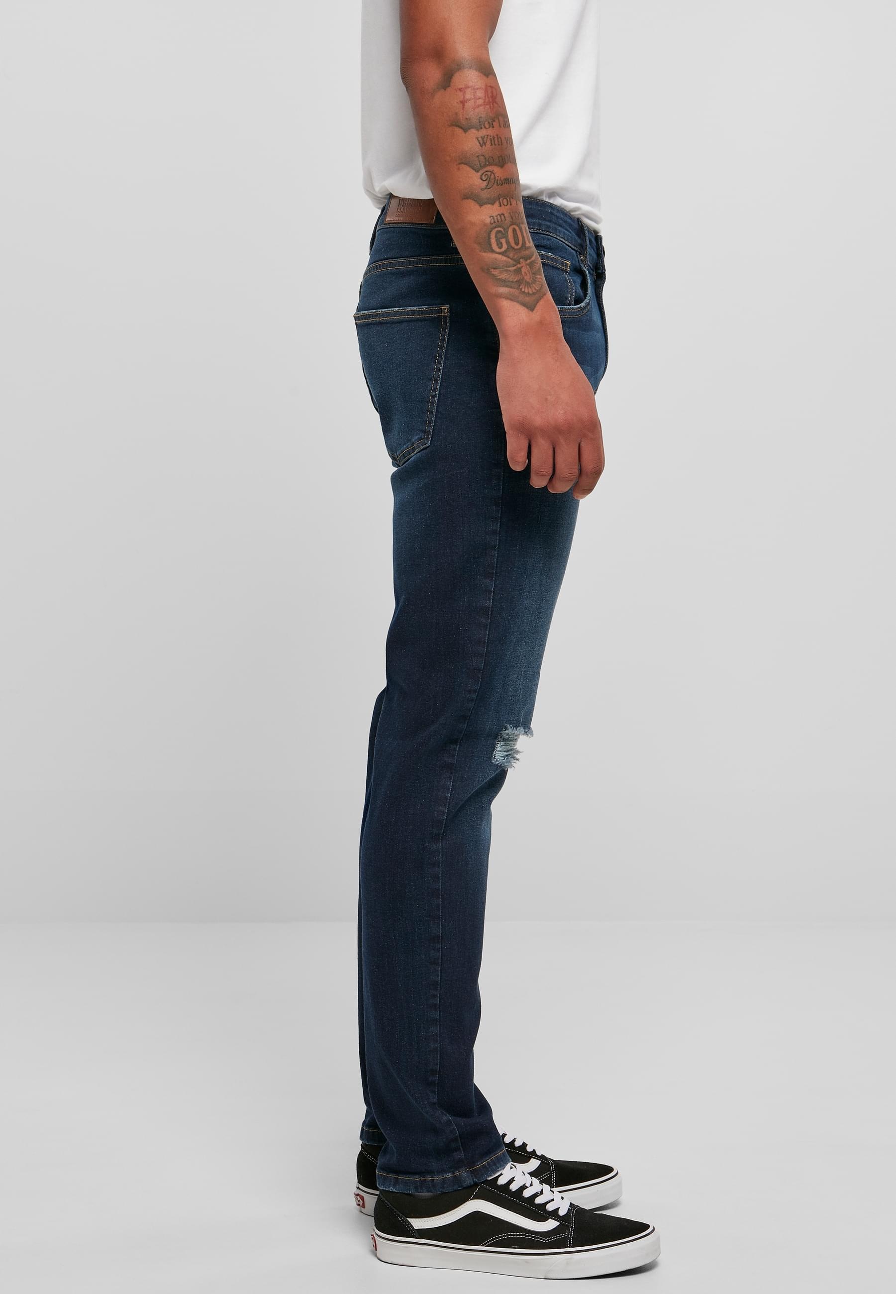 URBAN CLASSICS Bequeme Jeans »Urban Classics Herren Distressed Stretch Denim Pants«, (1 tlg.)