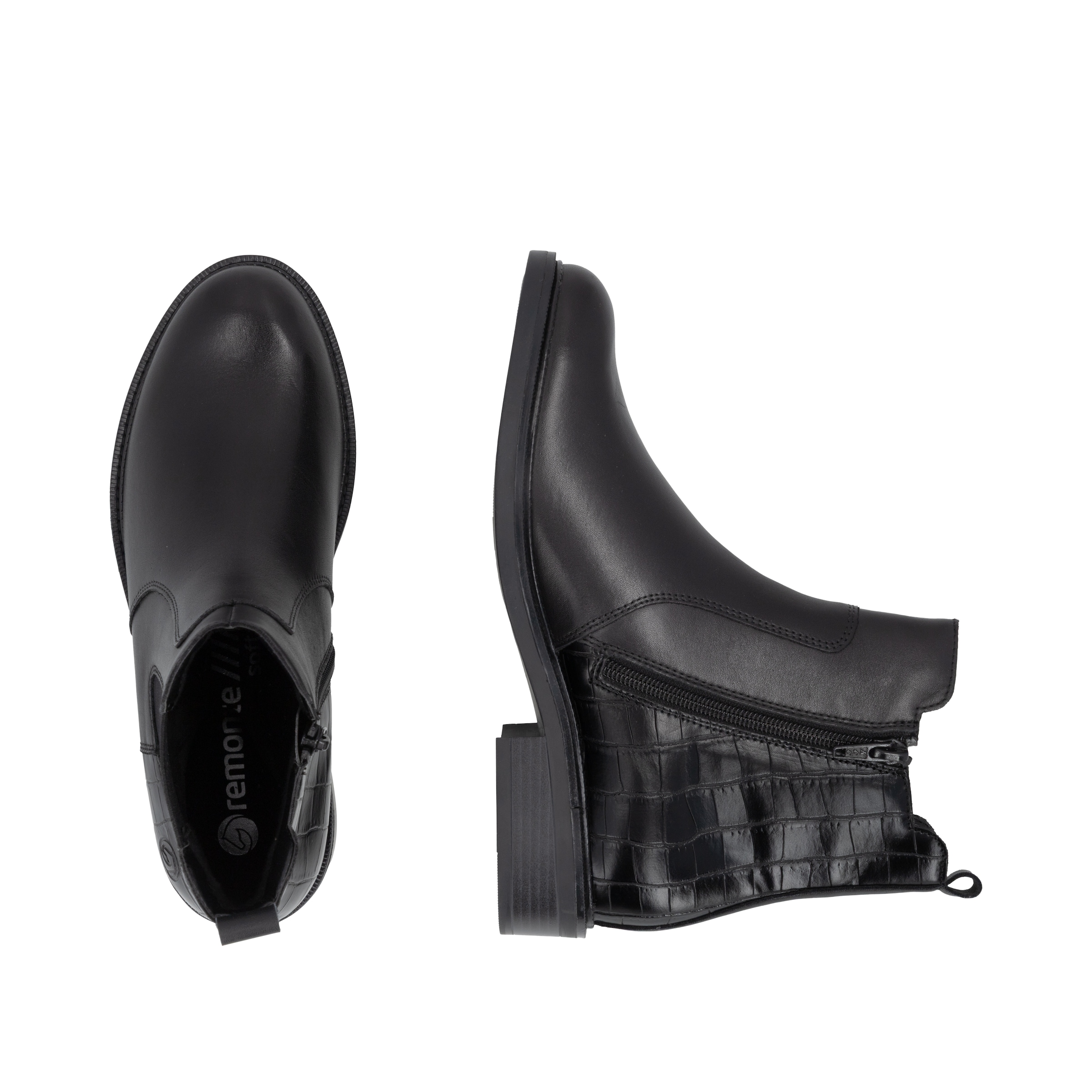 Remonte Chelseaboots  Stiefelette, Business-Boots mit Stretch, Blockabsatz